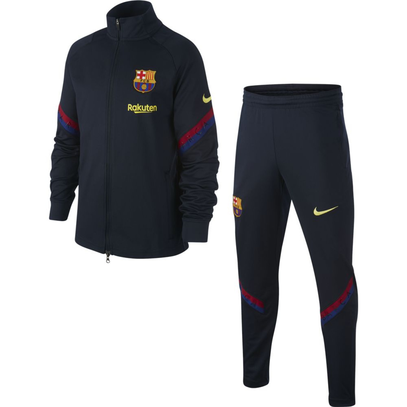 Nike FC Barcelona Strike Trainingspak 2020 Kids Donkerblauw