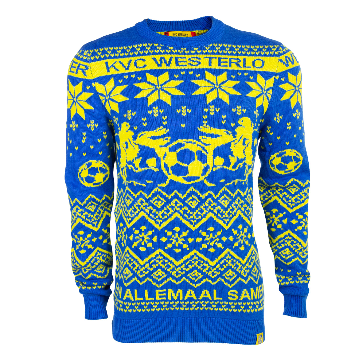 KVC Westerlo Kersttrui Blauw Geel