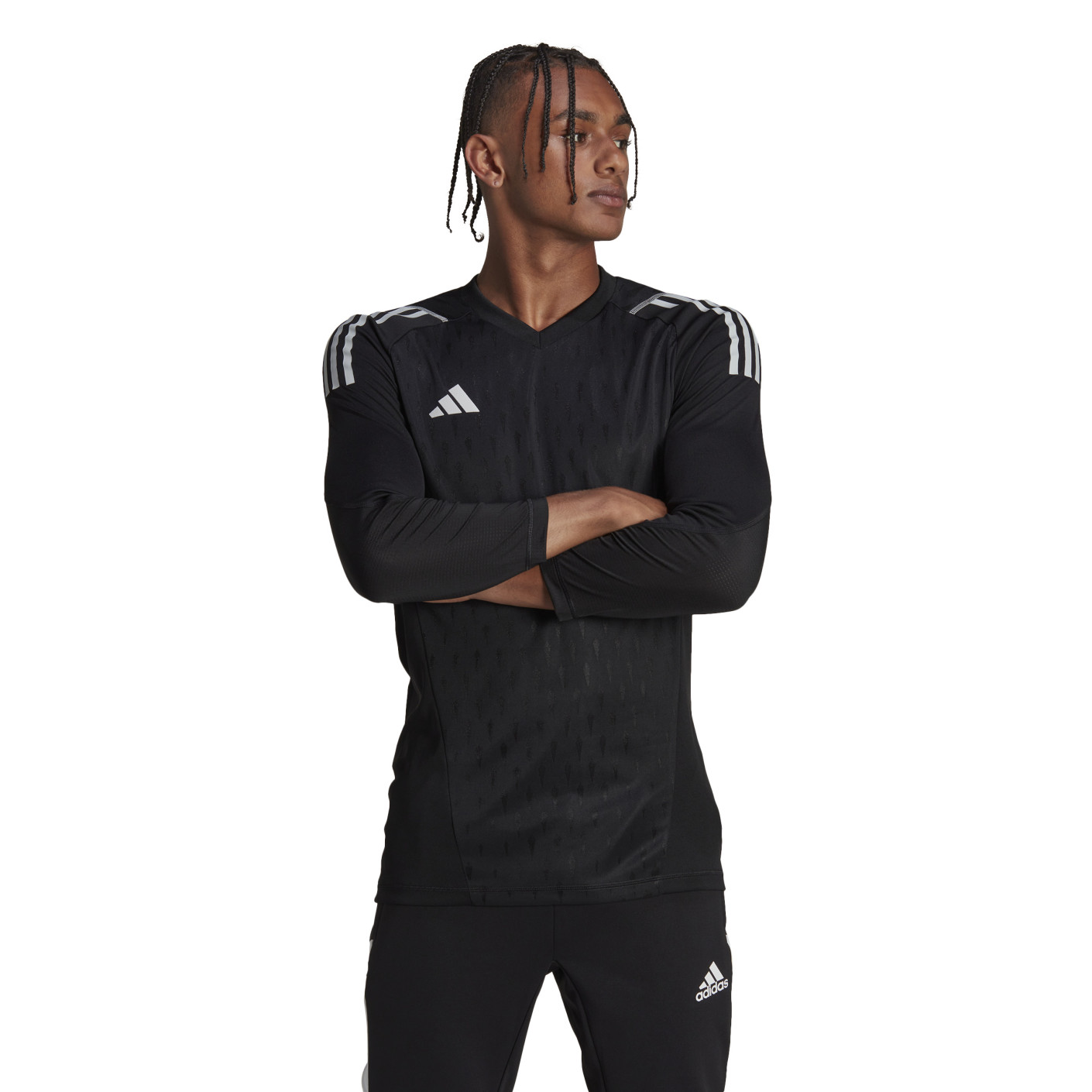 adidas Tiro 23 Pro Keepersshirt Lange Mouwen Zwart Wit