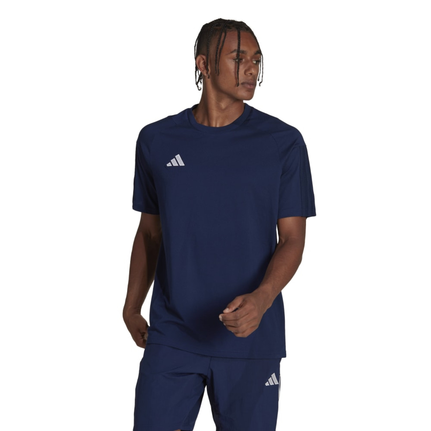 adidas Tiro 23 Competition T-Shirt Donkerblauw Wit