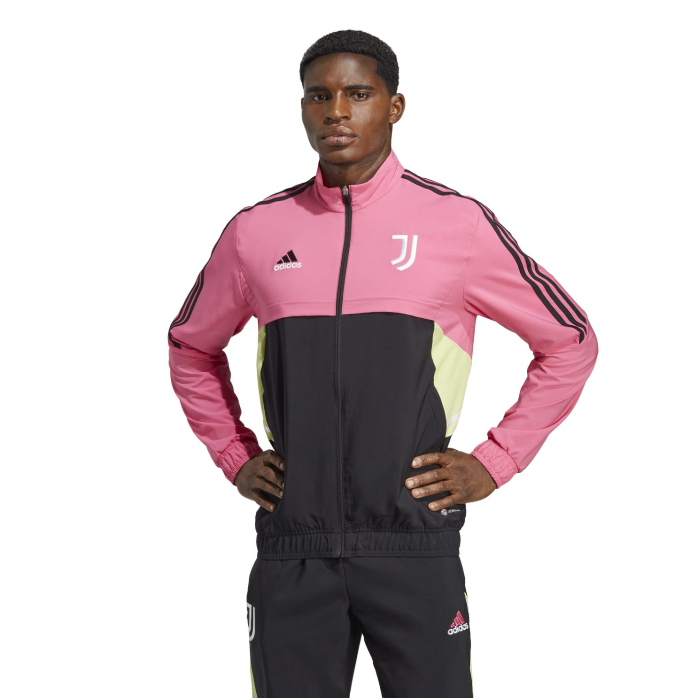 emotioneel Dhr Informeer adidas Juventus Presentatie Trainingsjack 2022-2023 Roze Zwart Lichtgroen
