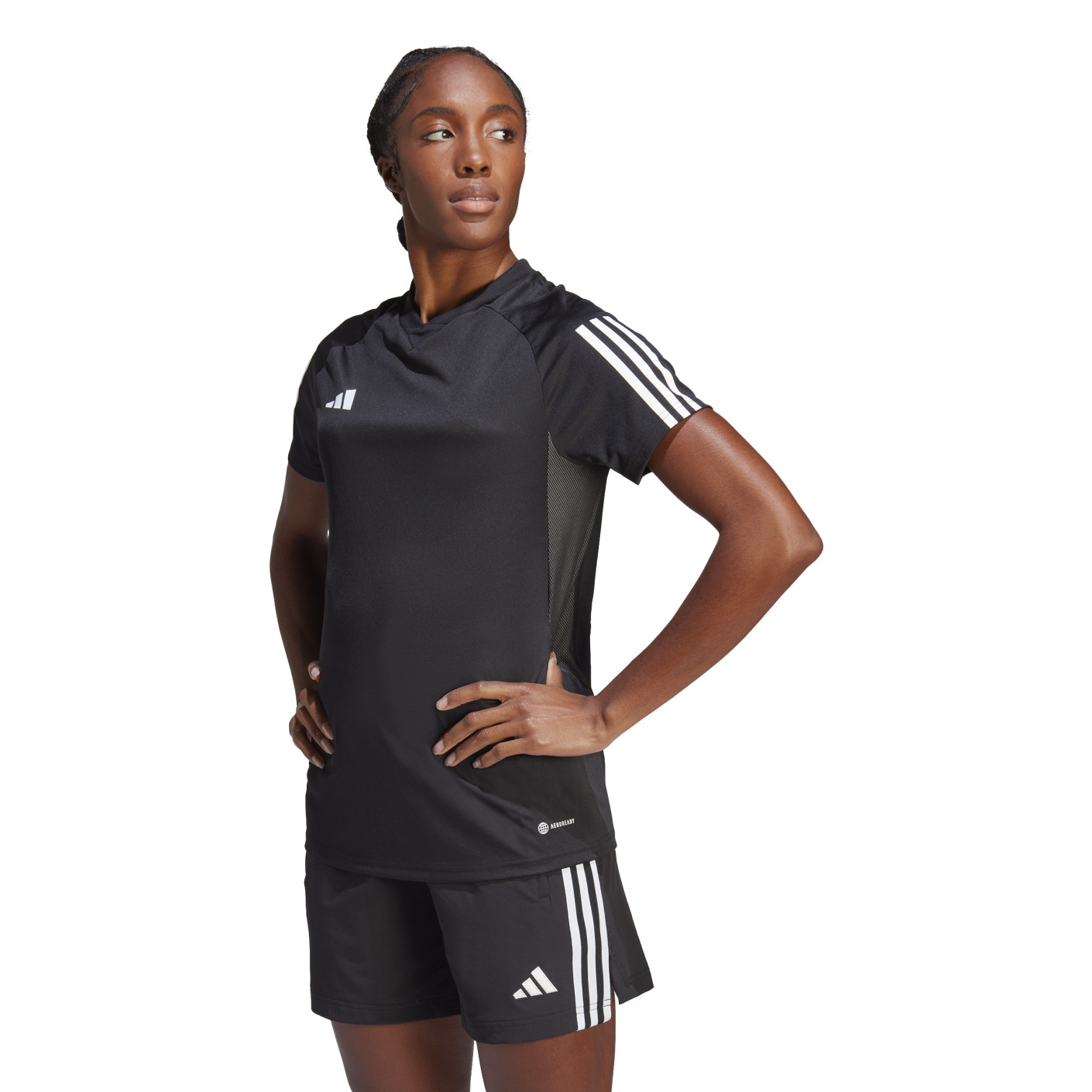 adidas Tiro 23 Competition Voetbalshirt Dames Zwart Wit