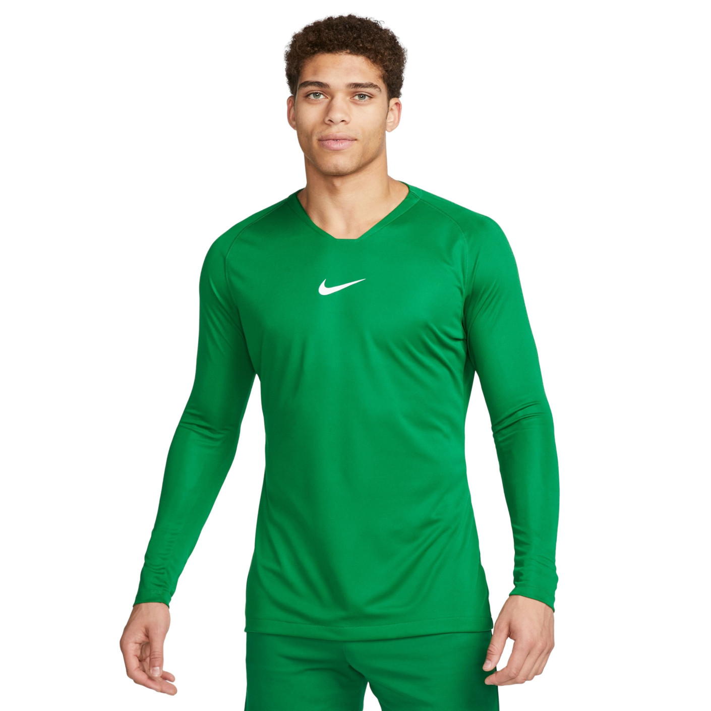 Nike Dri-FIT Park Long Sleeve Base Layer Green White
