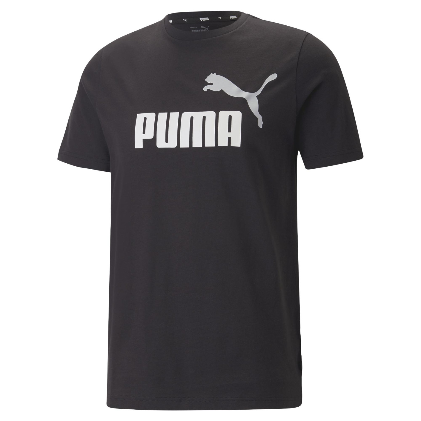 PUMA Essentials+ 2 College Logo T-Shirt Zwart Grijs Wit
