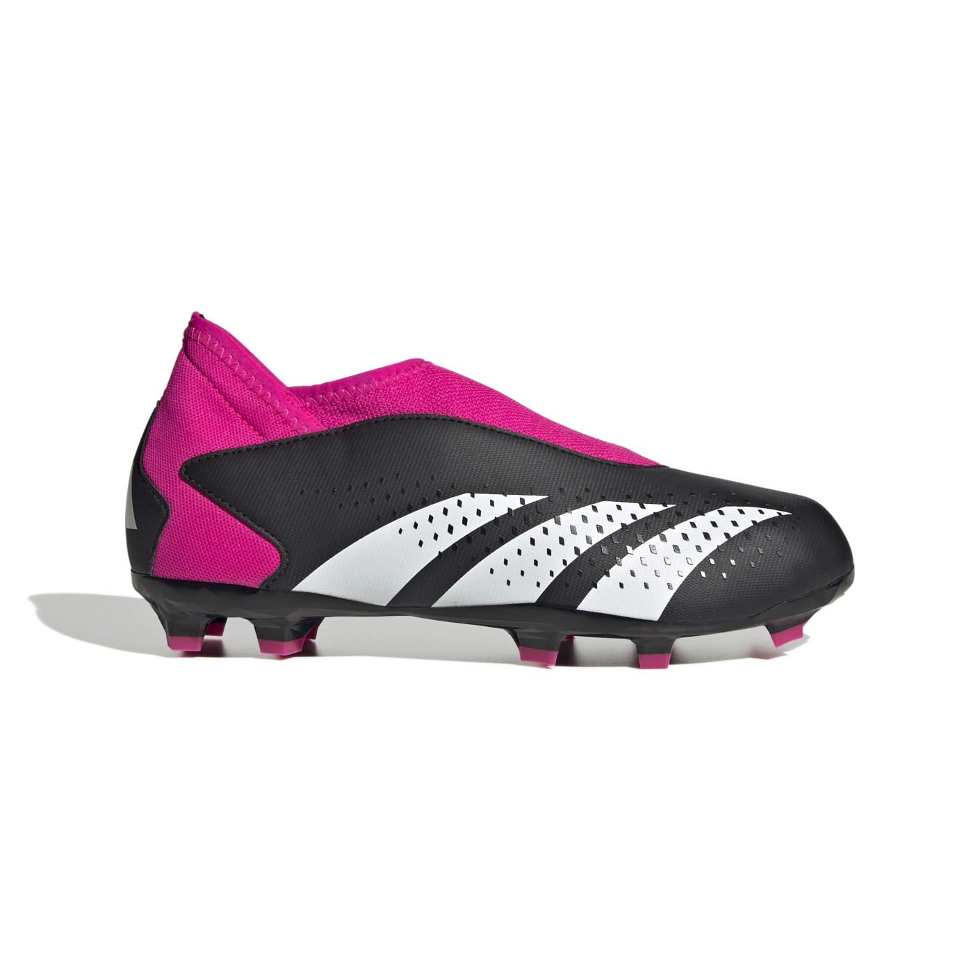 adidas Accuracy.3 Veterloze Gras Voetbalschoenen (FG) Zwart Wit Roze