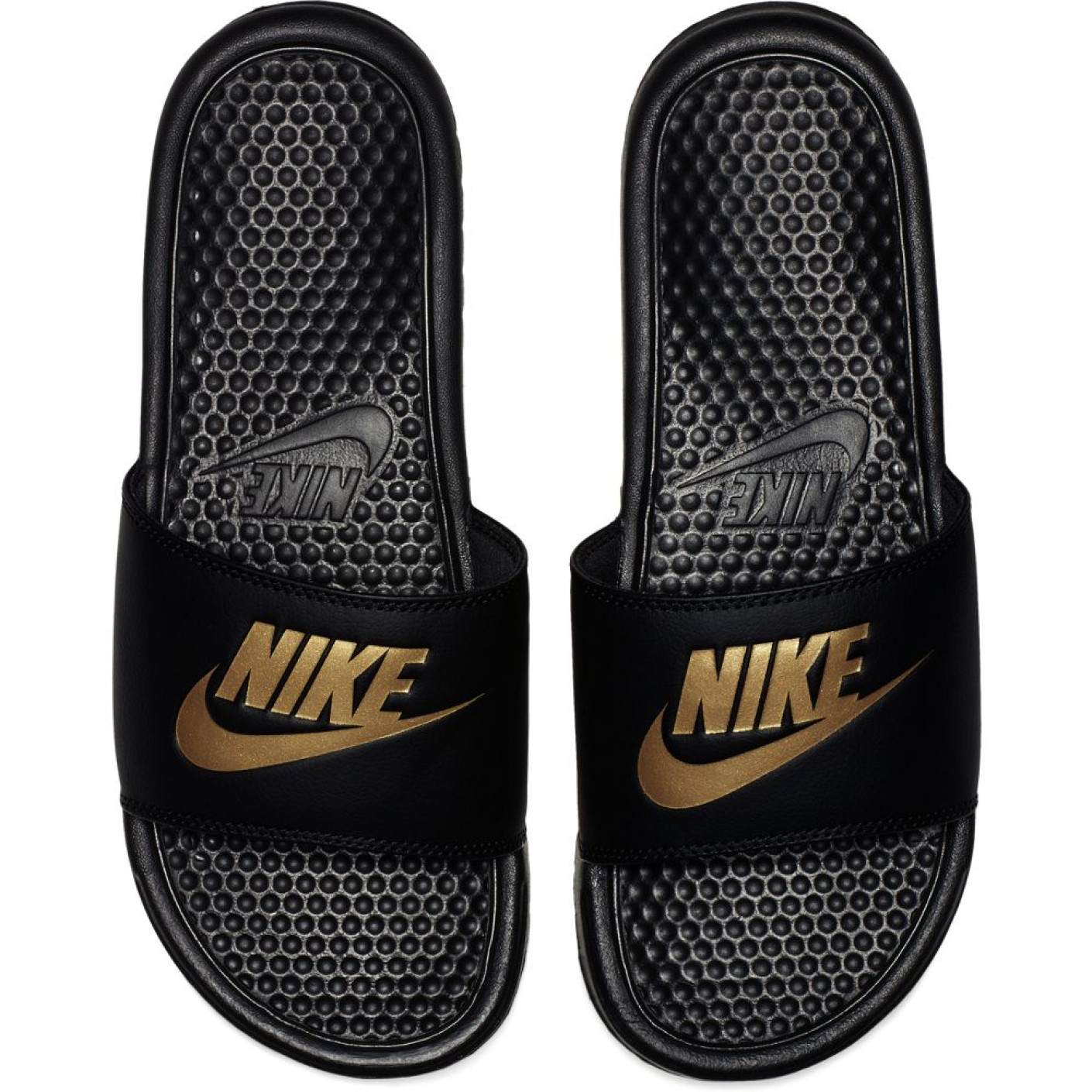 Nike BENASSI JDI Badslippers Zwart Goud