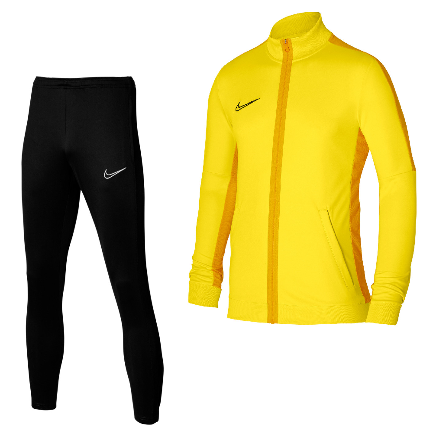 Nike Dri-FIT Academy 23 Full-Zip Tracksuit Kids Yellow Gold Black