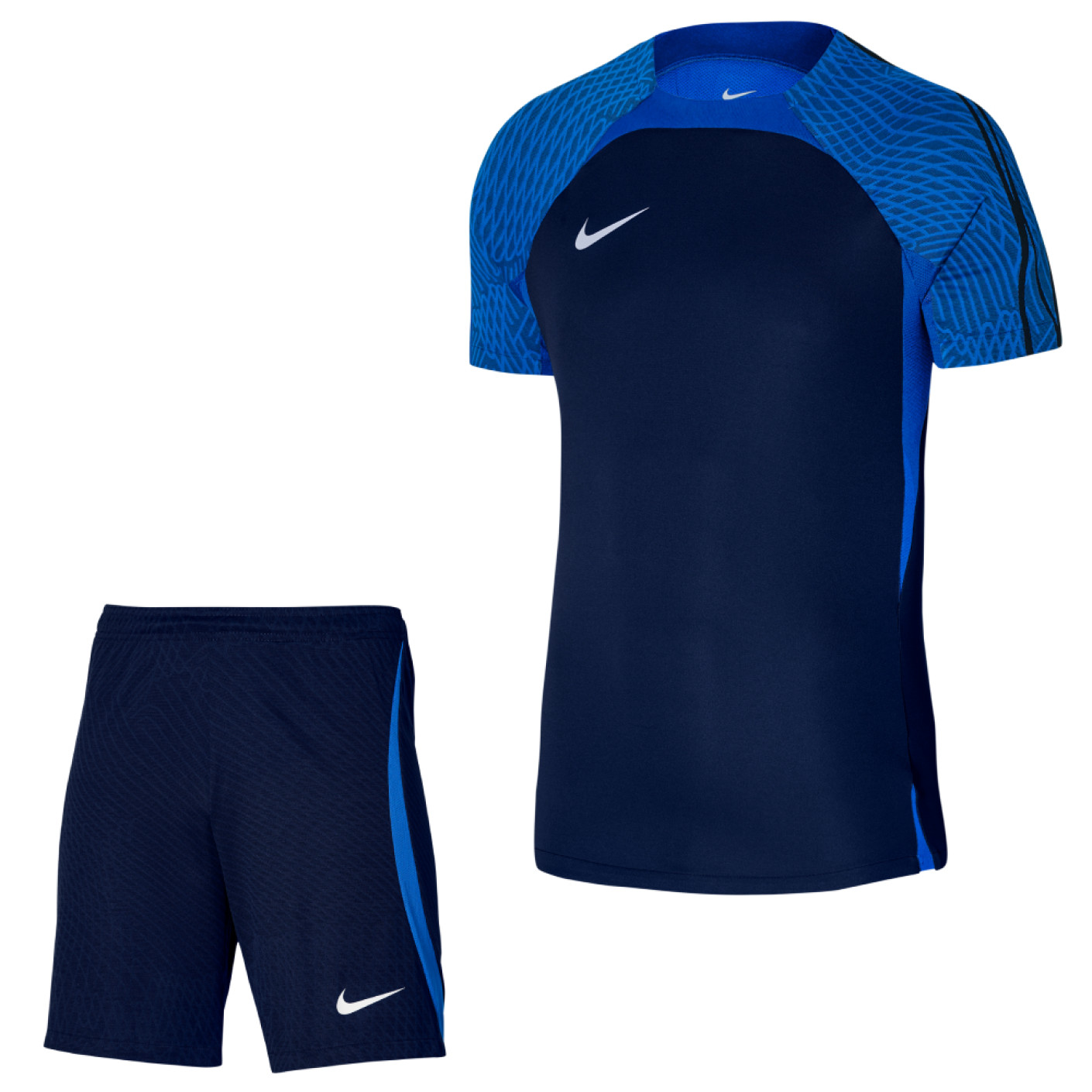 Nike Dri-FIT Strike 23 Trainingsset Donkerblauw Blauw Wit