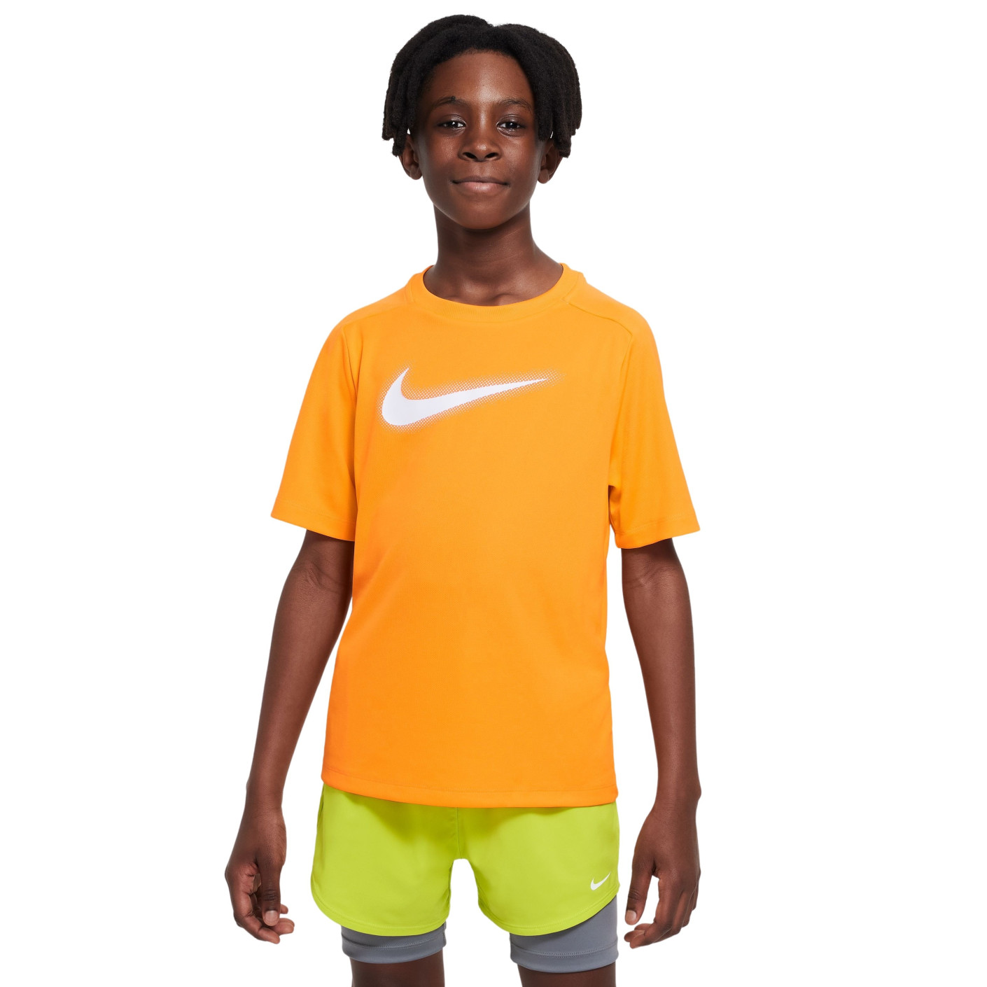 Nike Multi+ Trainingsshirt Kids Oranje Wit
