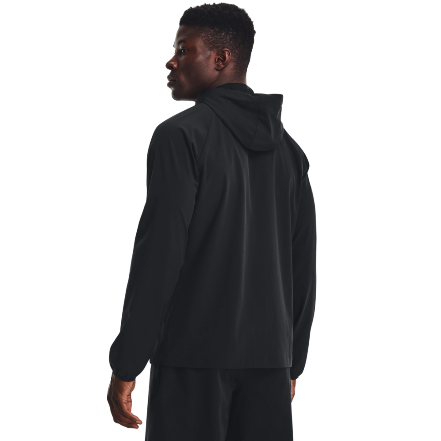 Under Armour Stretch Woven Hooded Vest Zwart Grijs - Voetbalshop.nl