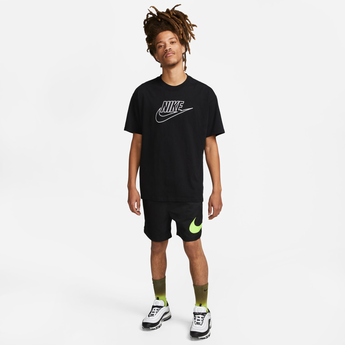 nike black woven sportswear shorts
