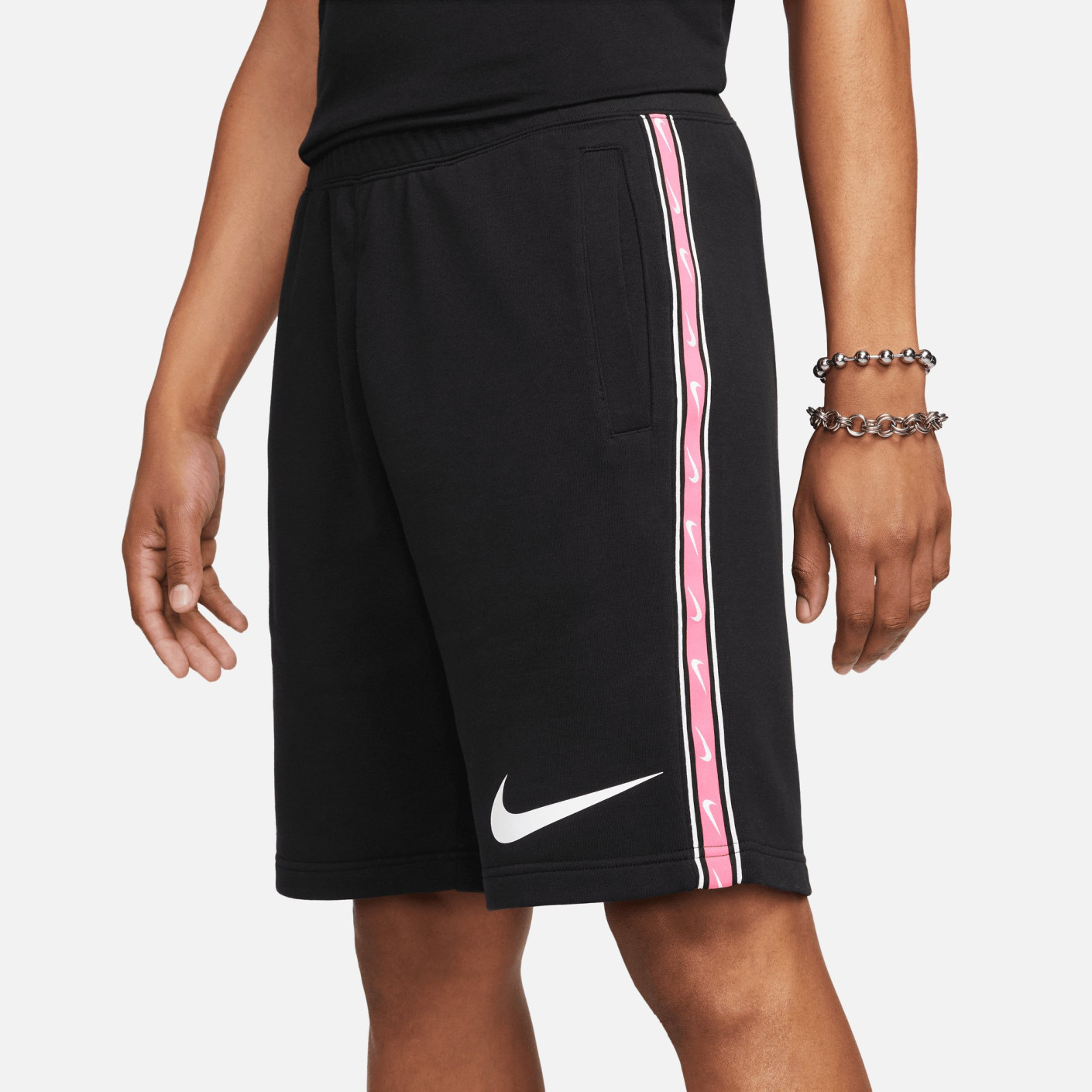 black and pink nike shorts