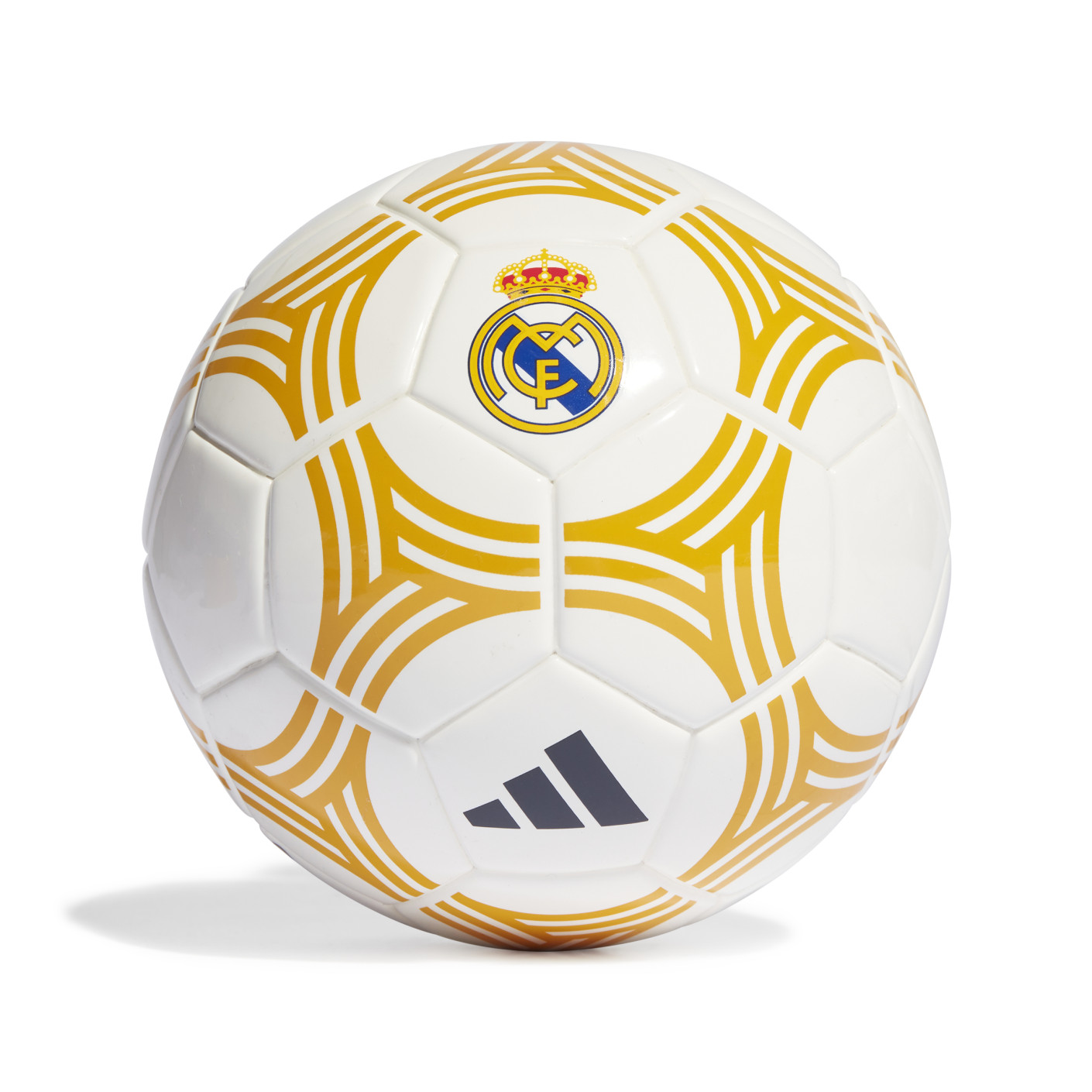 adidas Real Madrid Mini Voetbal Maat 1 2023-2024 Wit Goud