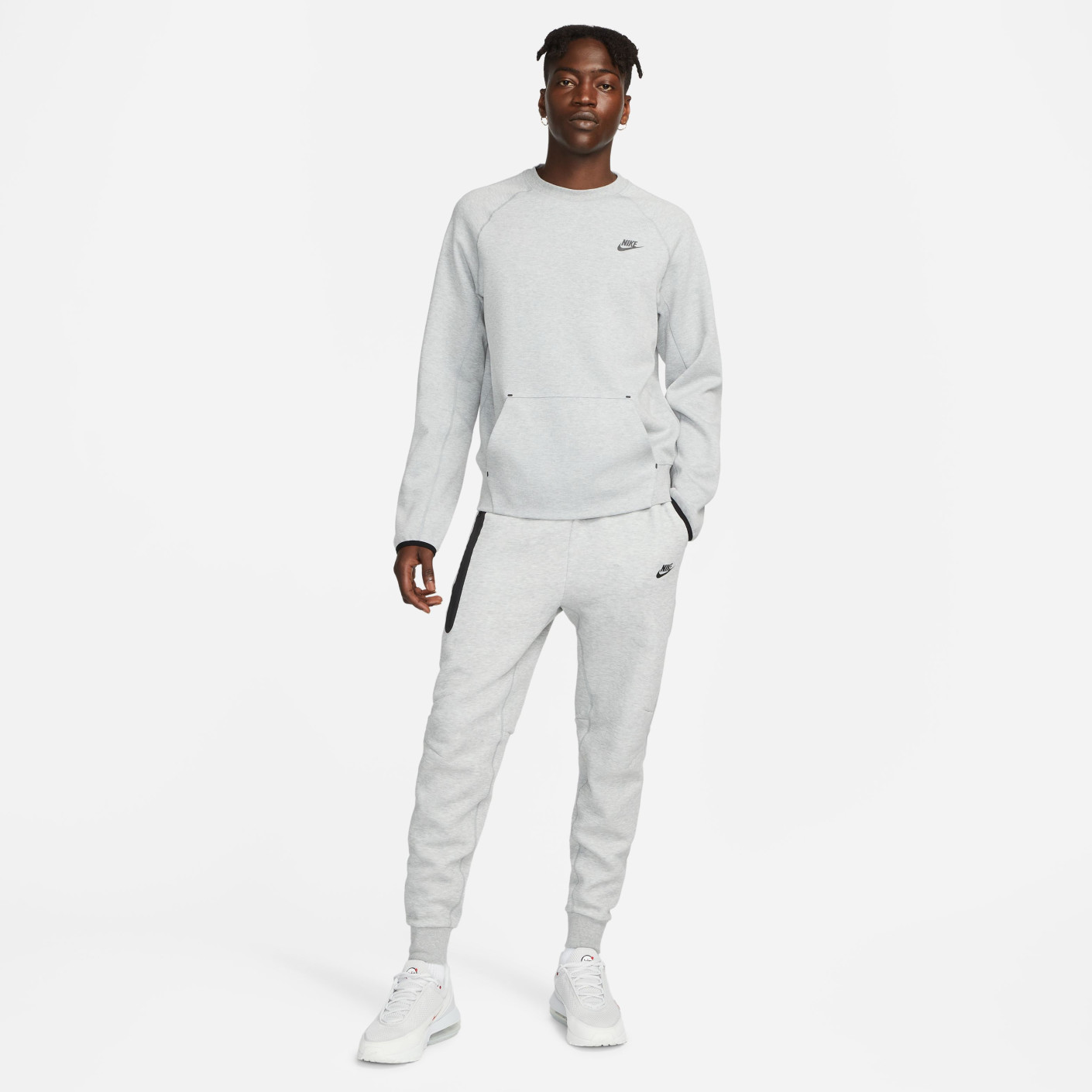 nike tall tech fleece joggers in grey