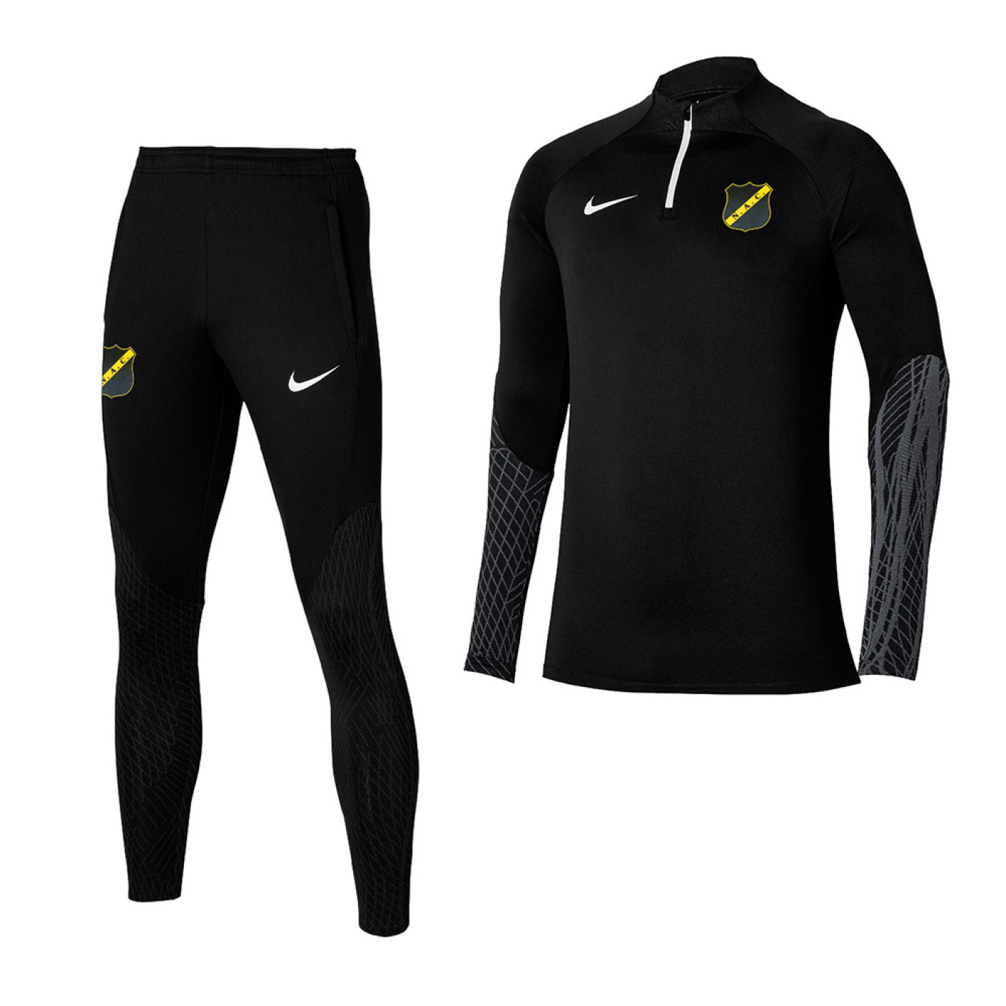 Nike NAC Breda Trainingspak 1/4-Zip 2023-2024 Zwart Grijs Wit