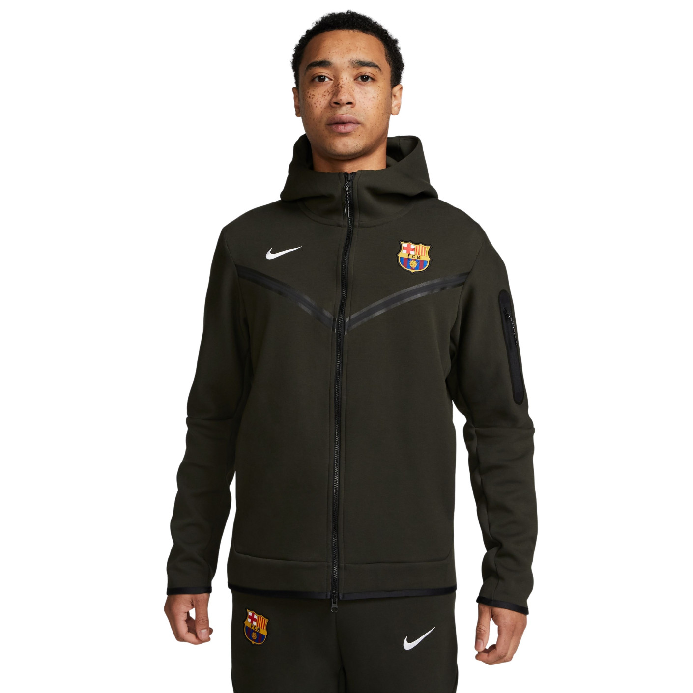 Schelden Verdrag Het apparaat Nike FC Barcelona Tech Fleece Vest 2023-2024 Donkergroen Wit