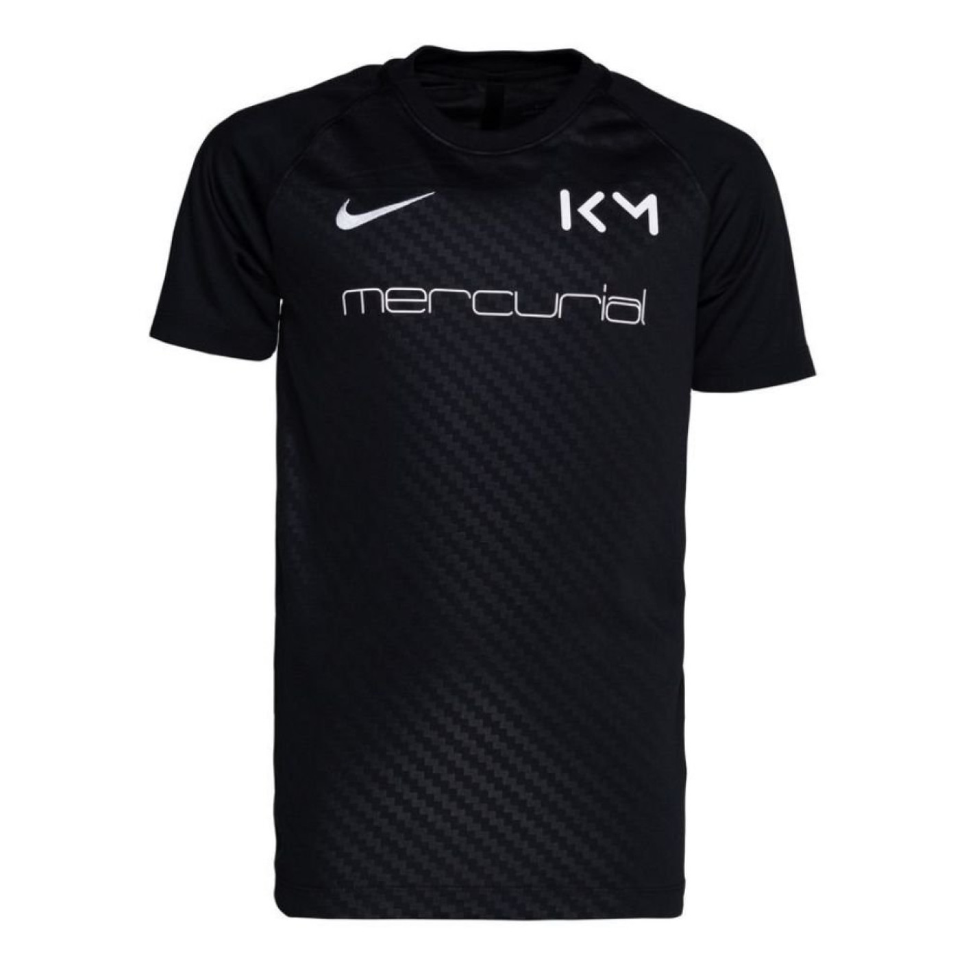 Nike KM Dry Trainingsshirt Kids Zwart Zwart Wit
