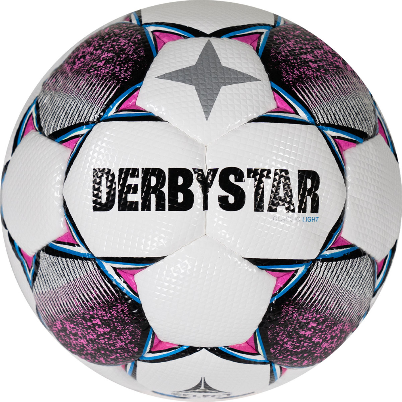 Derbystar Classic Energy Light II Football 8 x 1 Panels Size 5 White Pink Blue