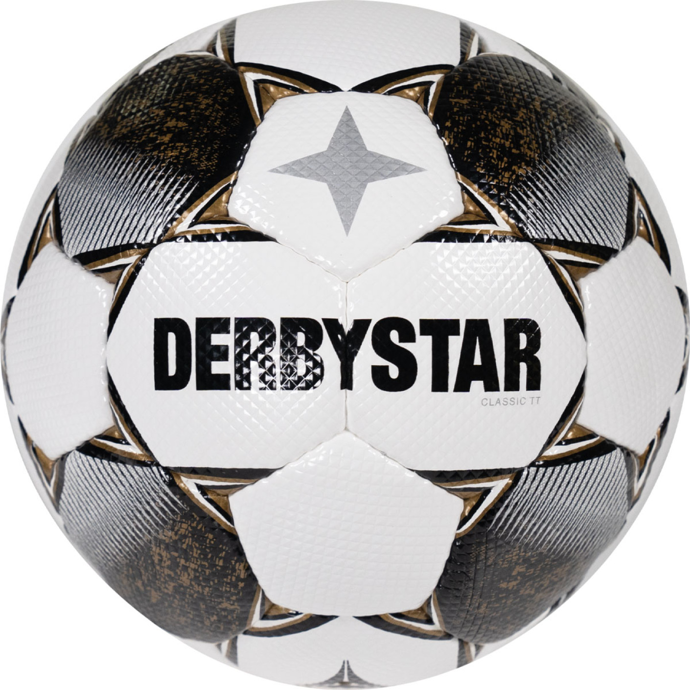 Derbystar Classic TT II Football 8 x 1 Panels Size 5 White Gold Black