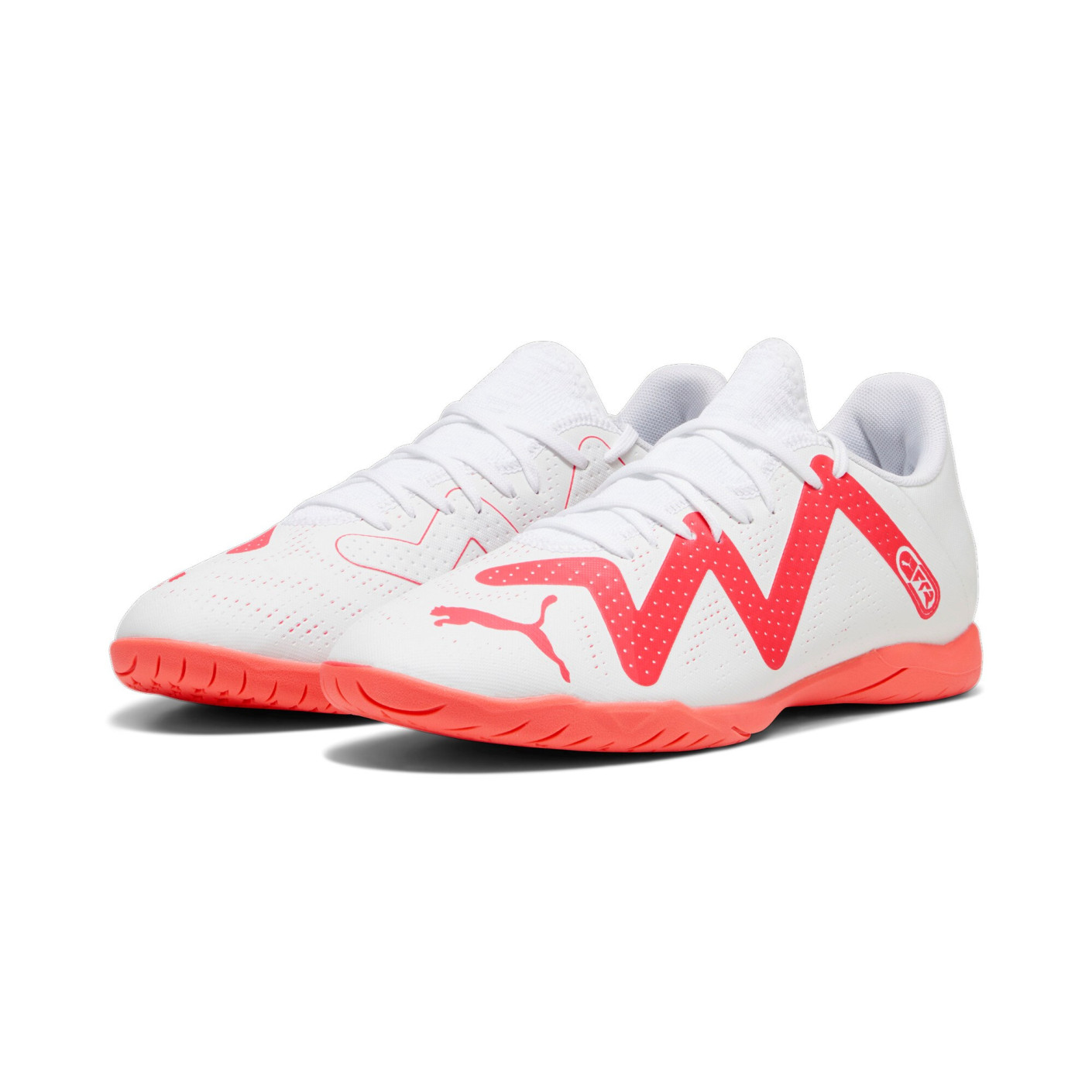 meester honing Airco PUMA Future Play Zaalvoetbalschoenen (IN) Wit Rood