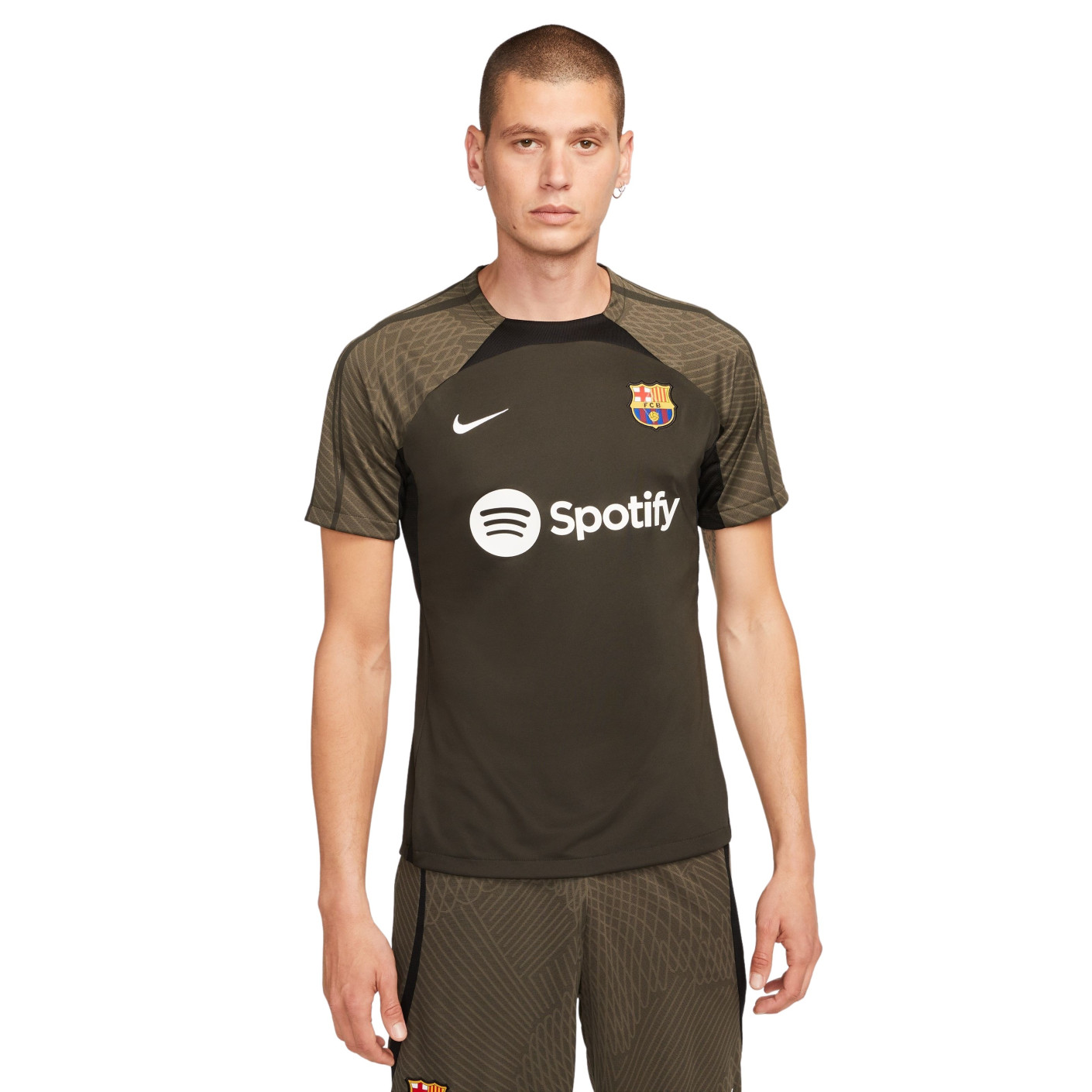 Nike FC Barcelona Strike Trainingsshirt 2023-2024 Donkergroen Zwart Wit