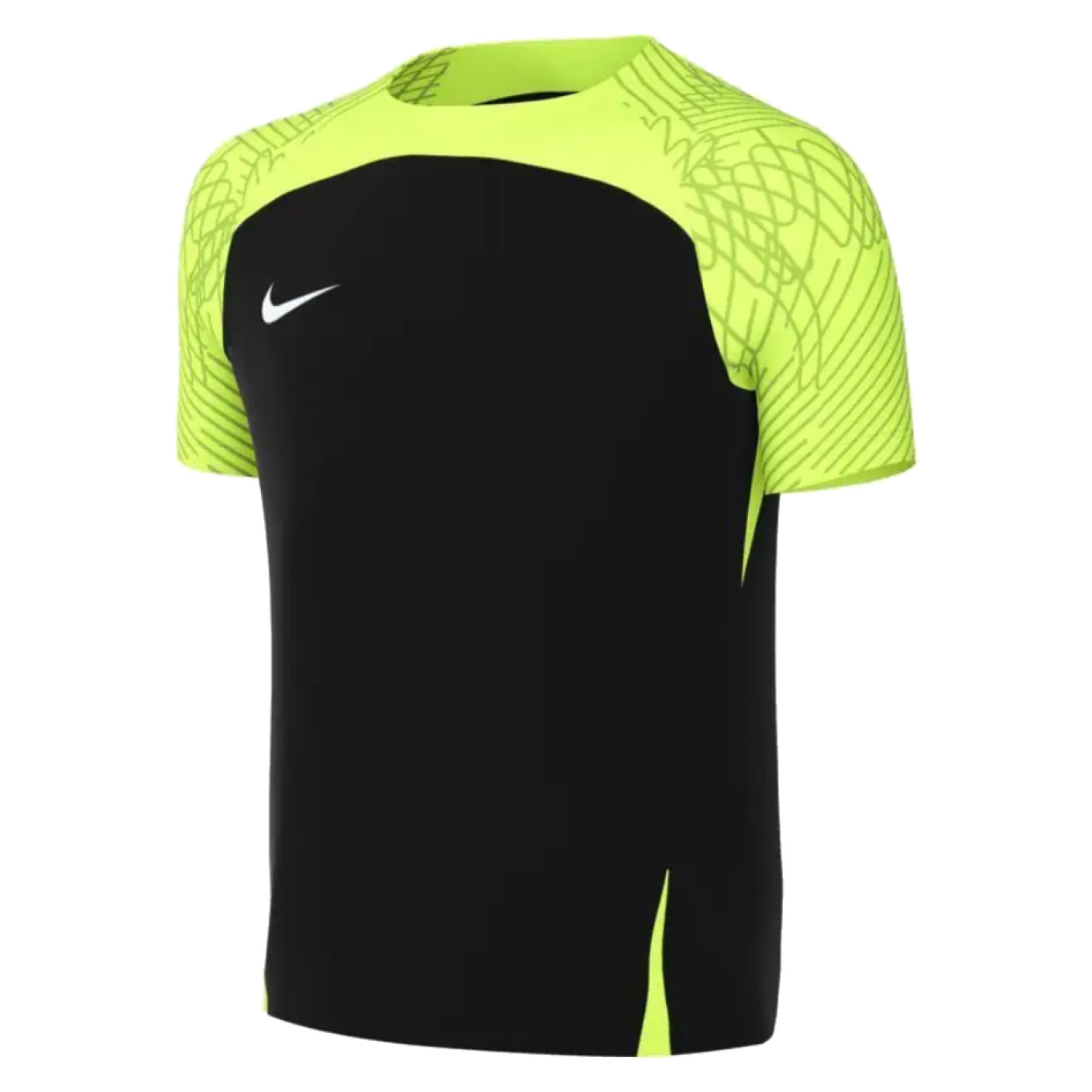 Nike Dri-Fit Strike III Trainingsshirt Kids Zwart Geel Wit