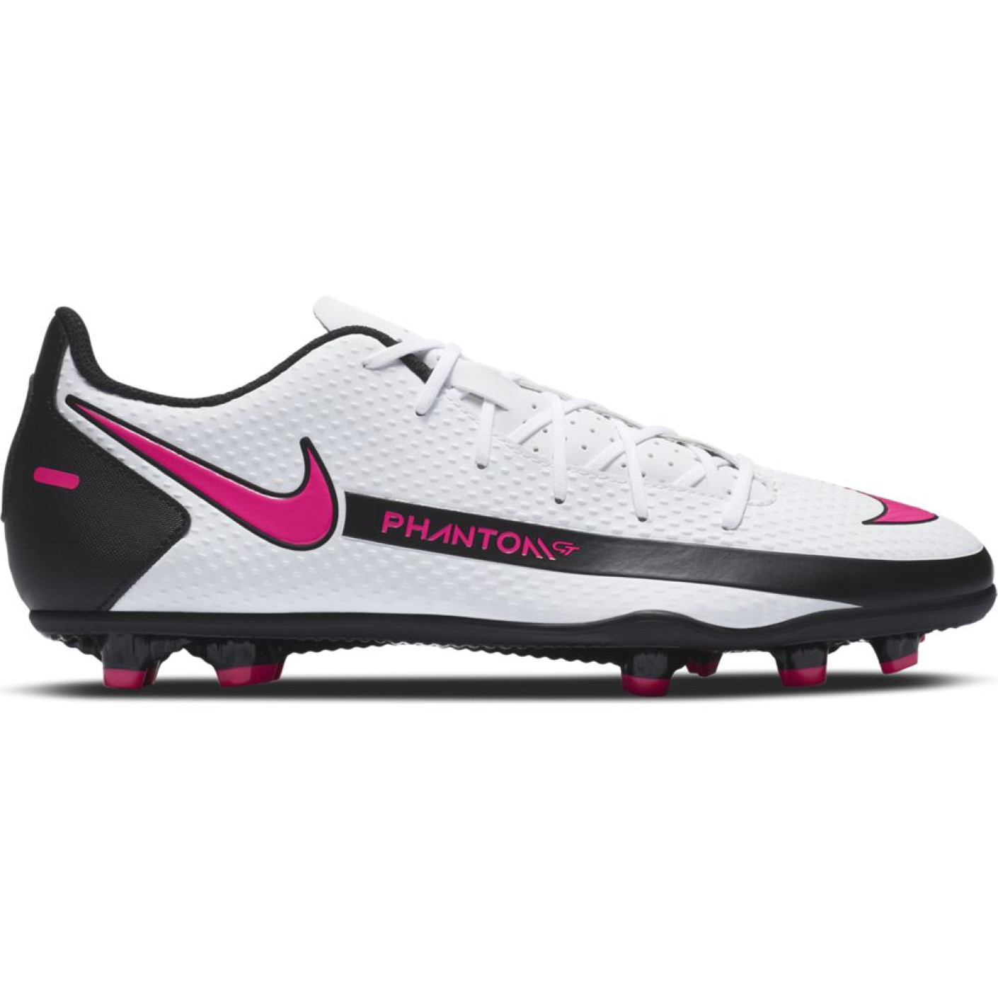 Nike PHANTOM GT Club Gras/Kunstgras Voetbalschoenen (MG) Wit Roze Zwart