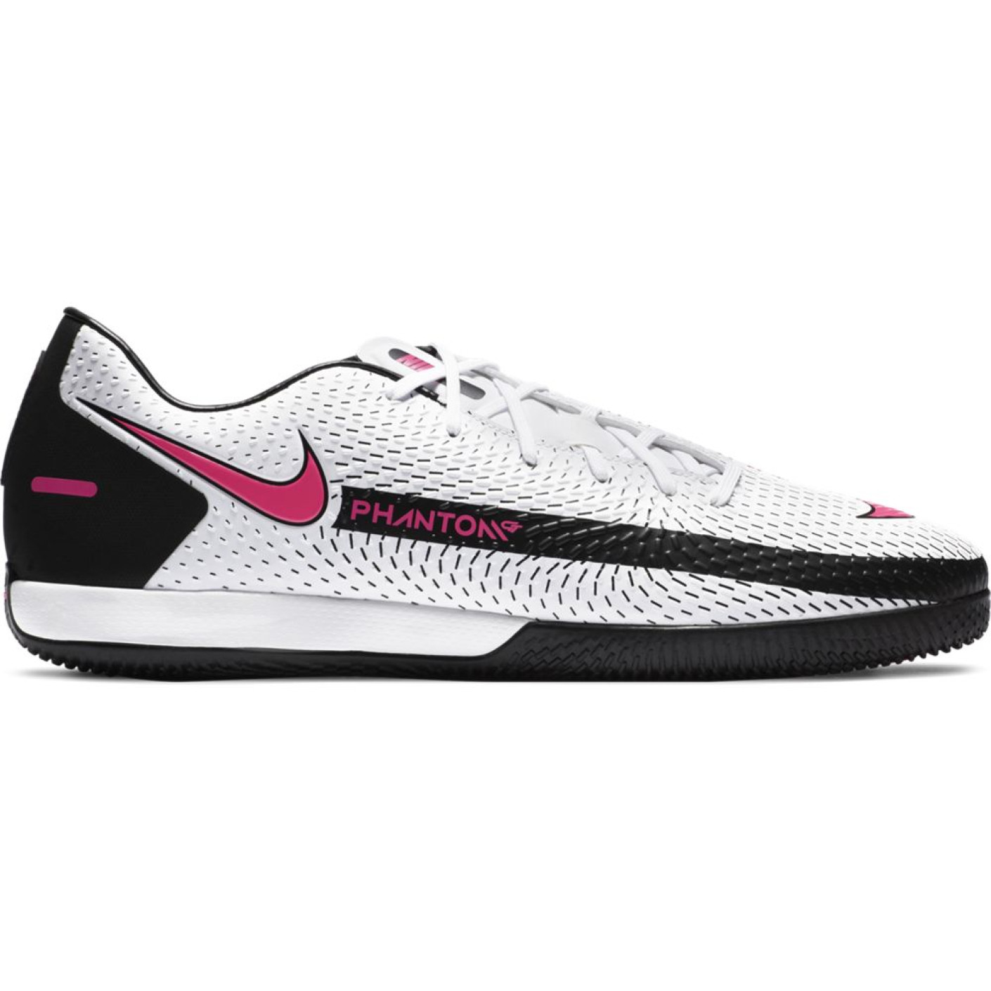 Nike Phantom GT Academy Zaalvoetbalschoenen (IC) Wit Zwart Roze