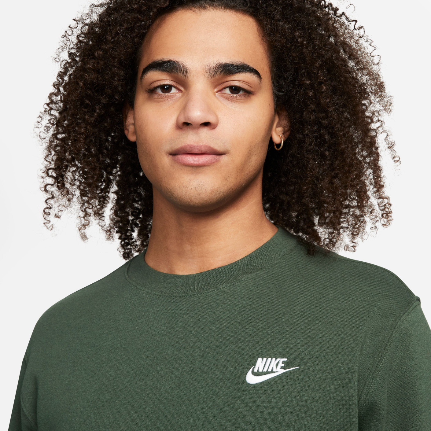 nike club crew sweatshirt green