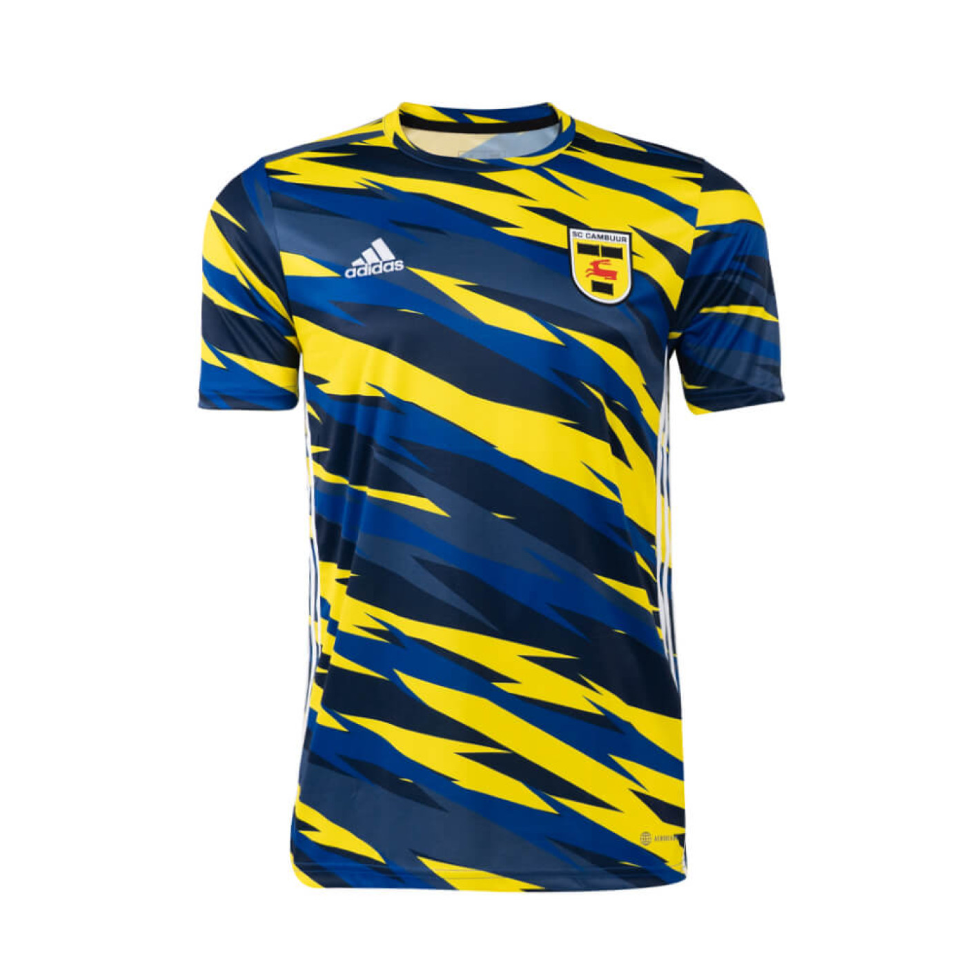 adidas SC Cambuur Warming-up Trainingsshirt 2023-2024 Kids Geel Blauw