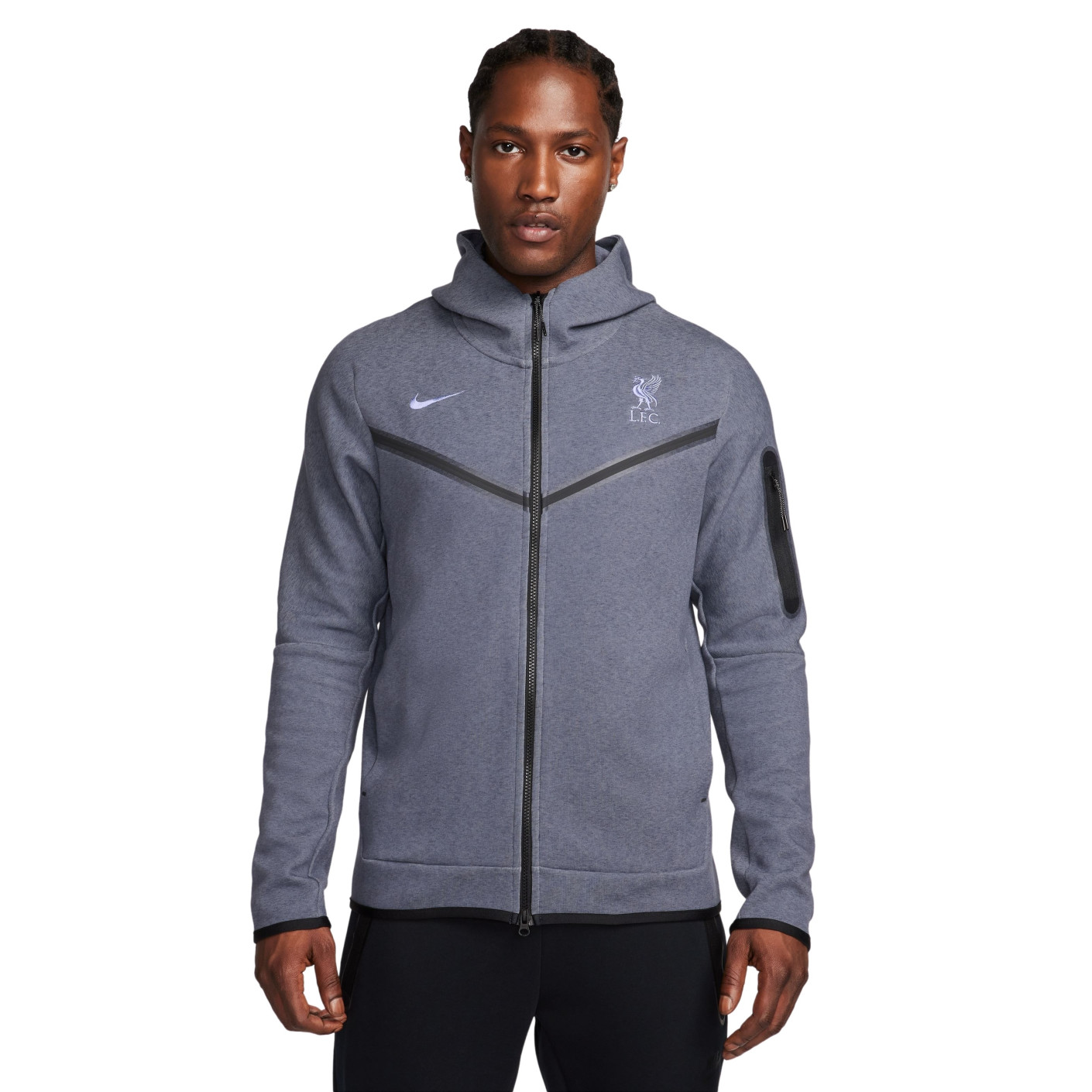 Nike Liverpool Tech Fleece Vest 2023-2024 Donkergrijs Lichtpaars
