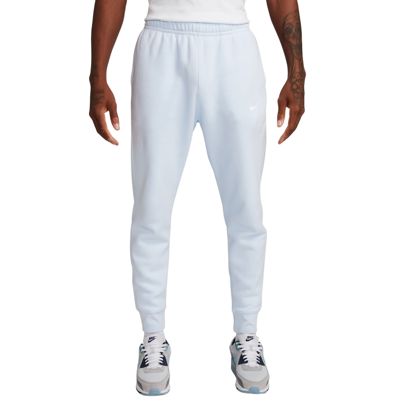 Nike Sportswear Club Fleece Joggingbroek Lichtblauw Wit