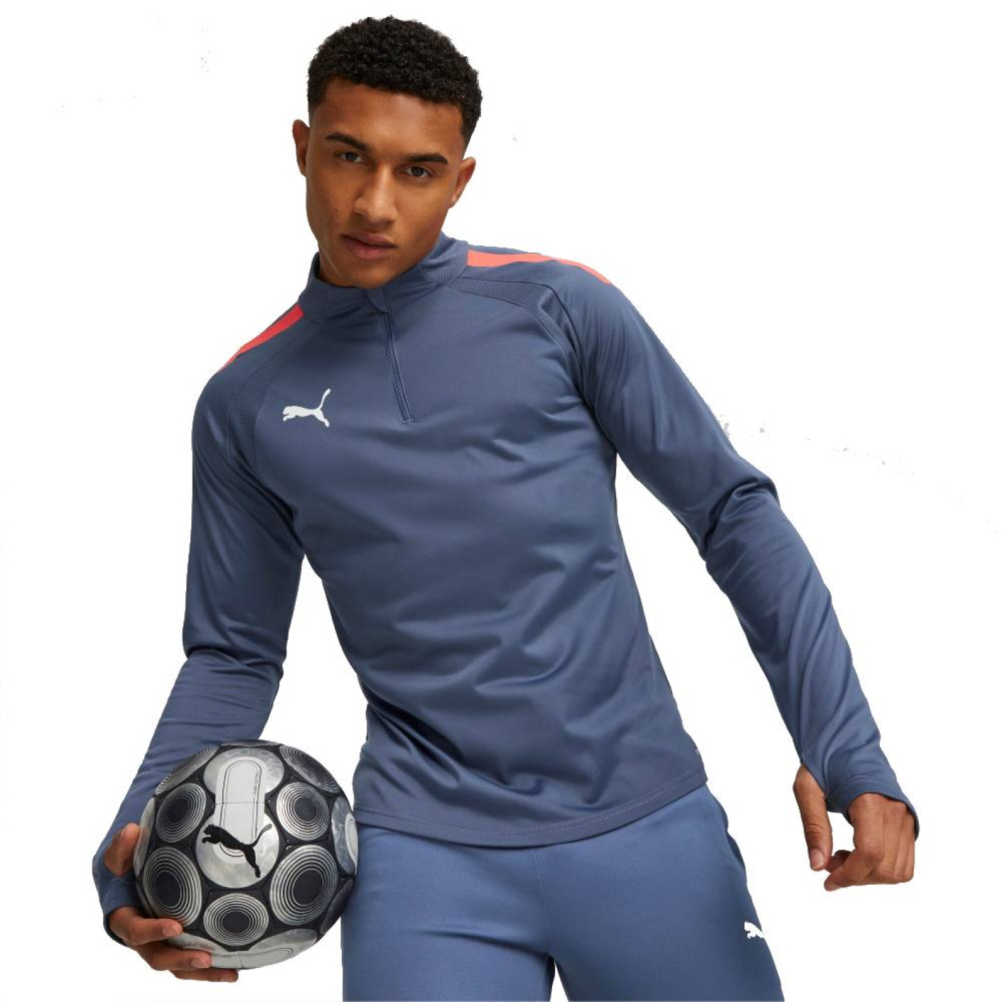 PUMA teamLIGA Trainingstrui 1/4-Zip Blauw Rood