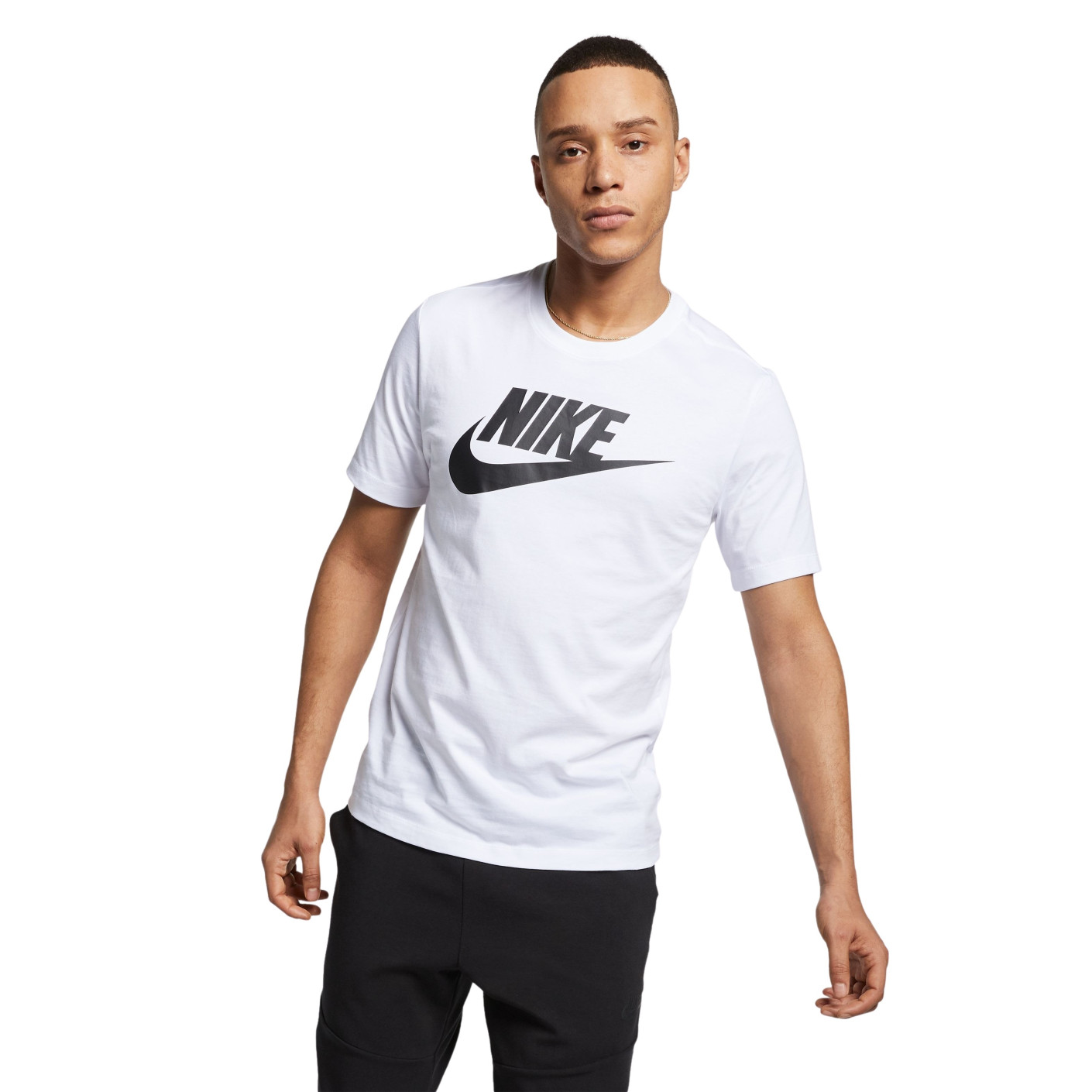 Nike NSW Icon Futura T-Shirt Wit Zwart