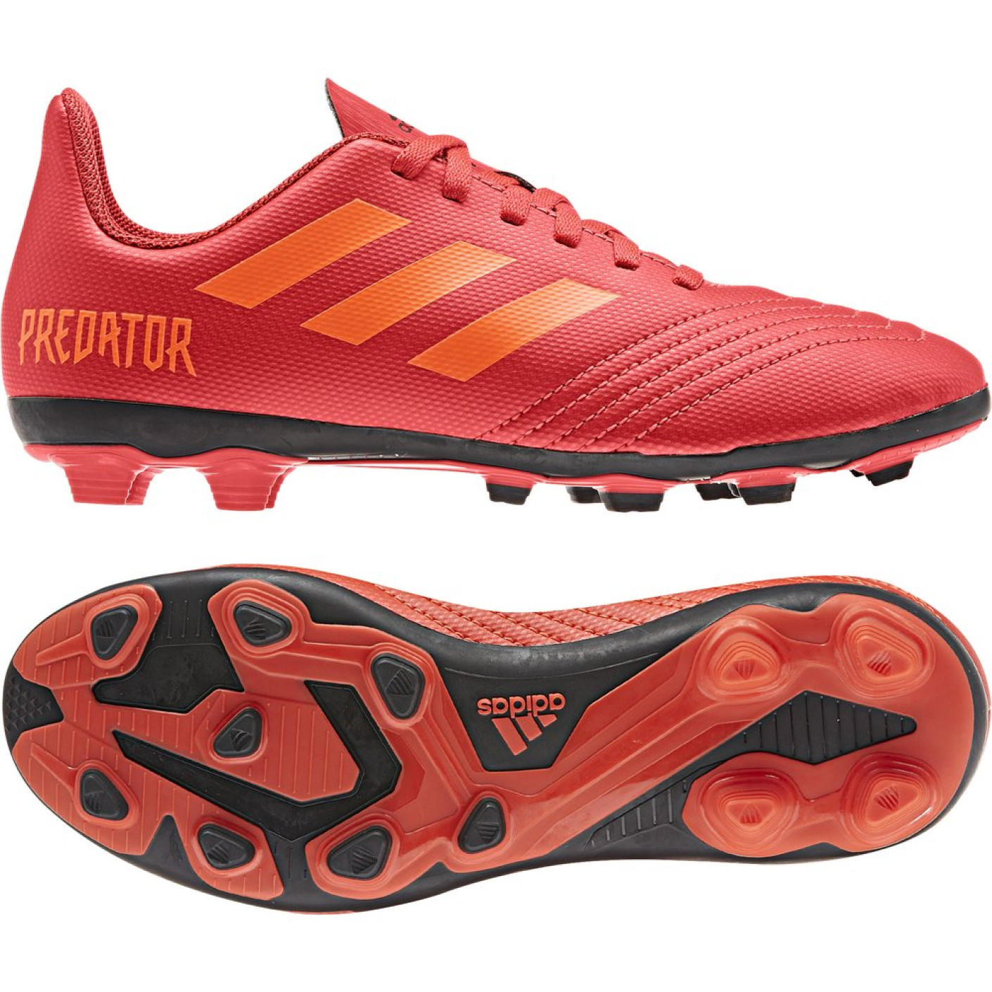 adidas PREDATOR 19.4 FxG Voetbalschoenen Kids Rood Zwart