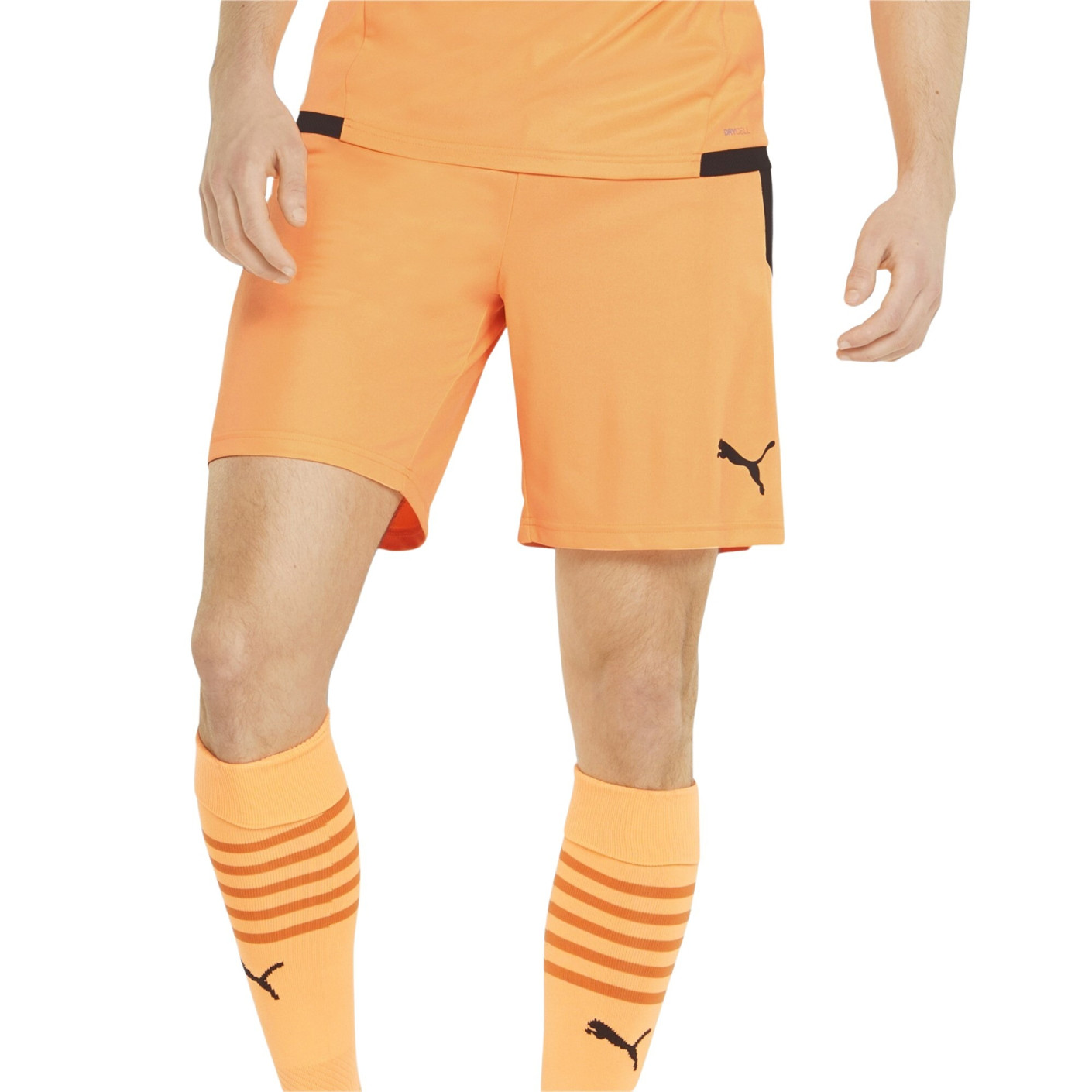 PUMA TeamLIGA Voetbalbroekje Oranje Zwart