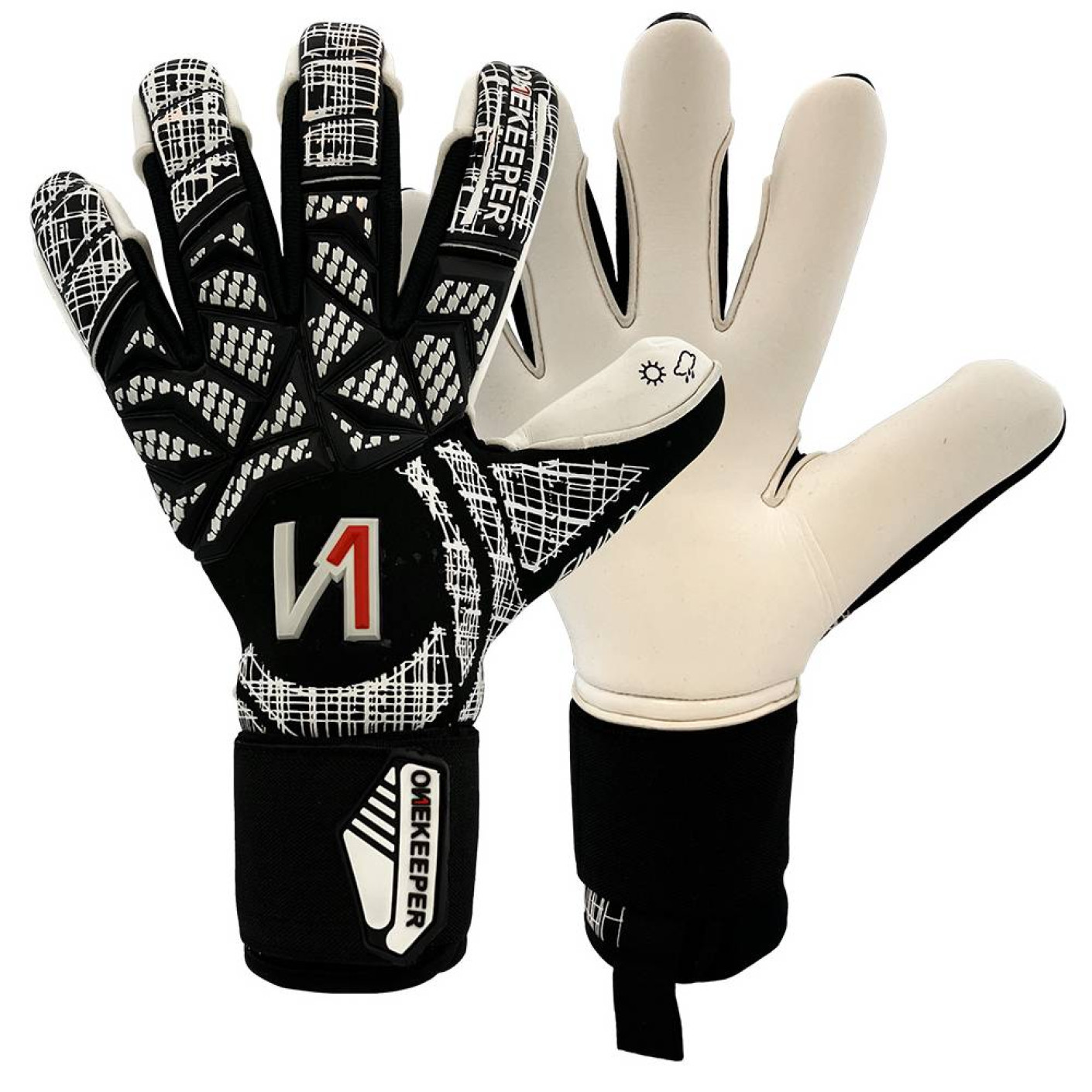 Onekeeper Finaty Goalkeeper Gloves Black White
