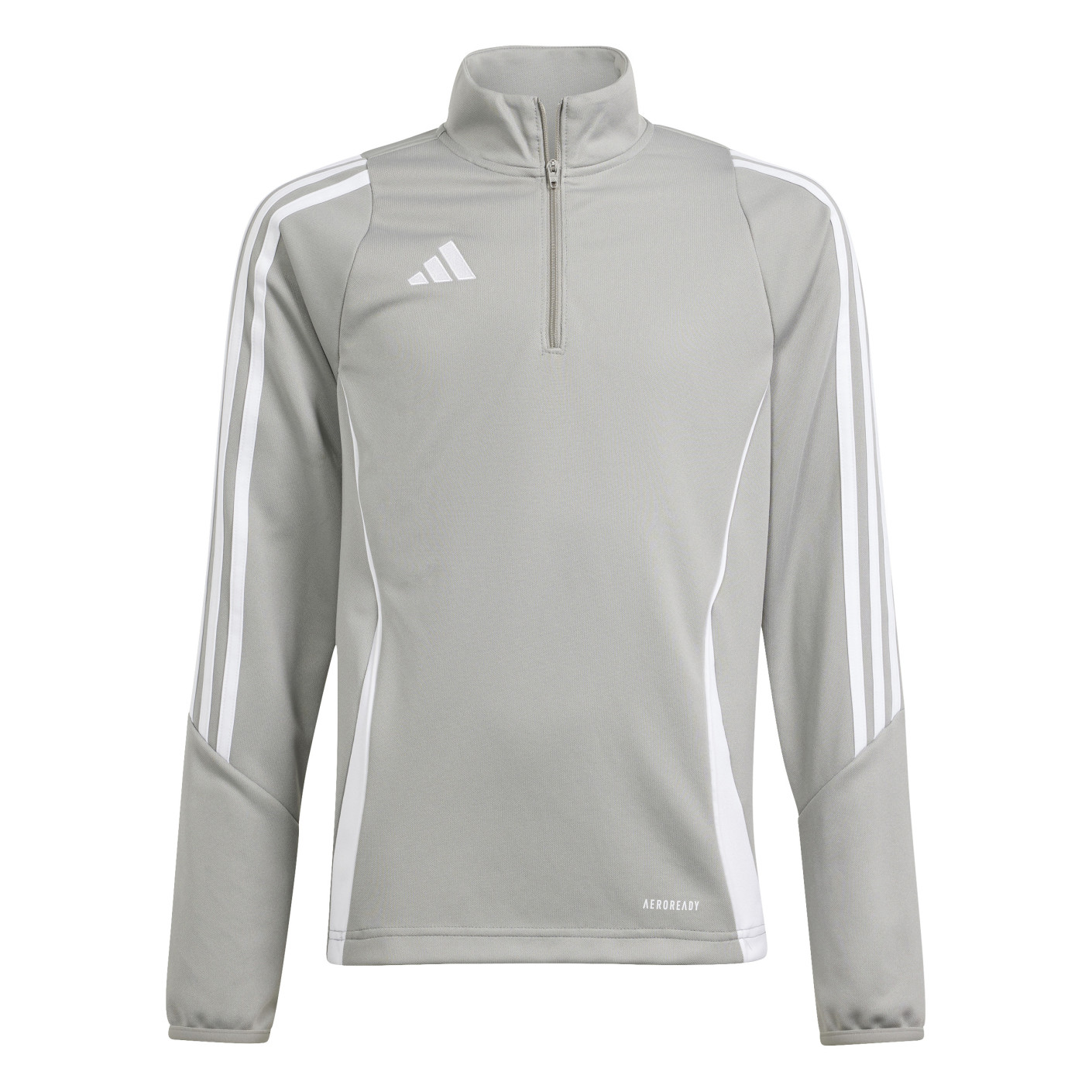 adidas Tiro 24 Trainingstrui 1/4-Zip Kids Lichtgrijs Wit