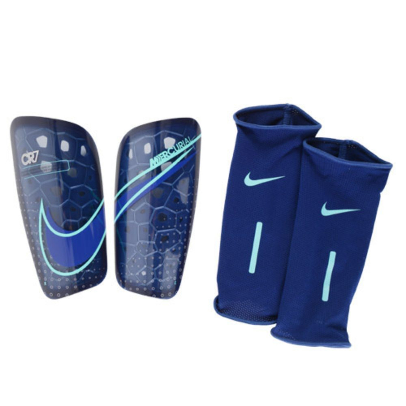 Nike CR7 Mercurial Lite Scheenbeschermer Blauw Hyper