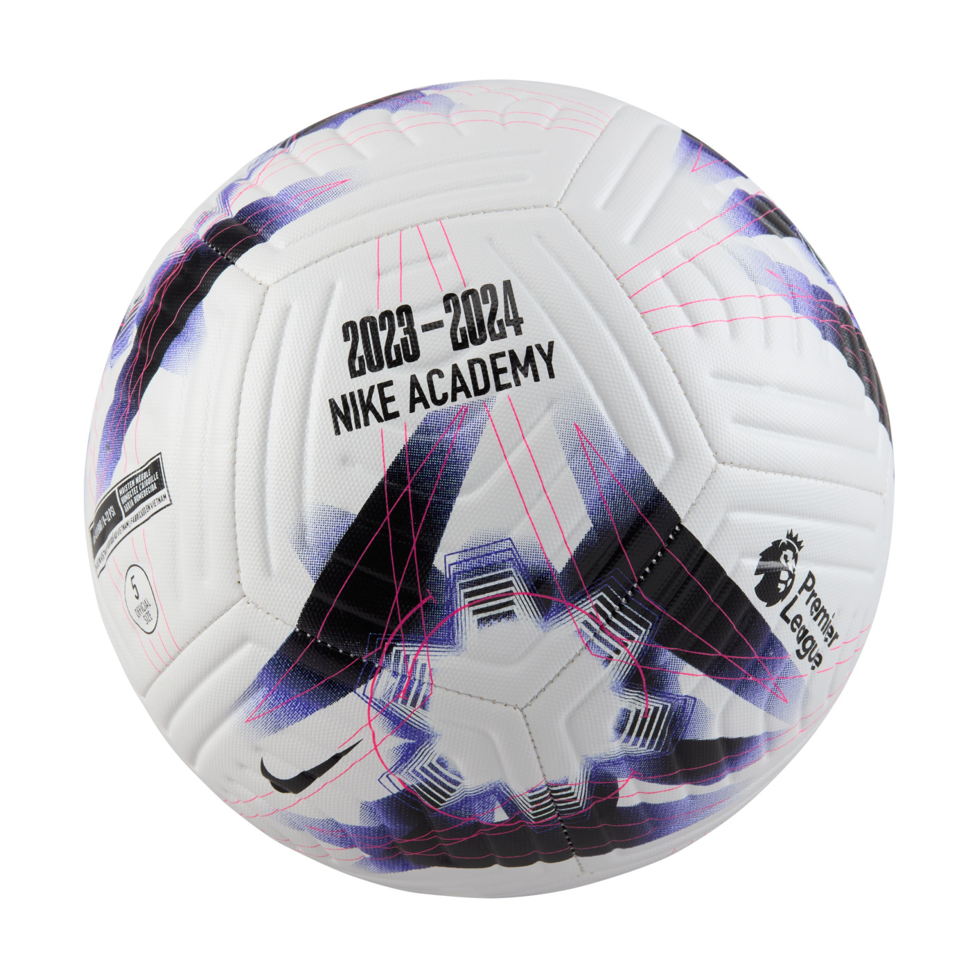 Nike Premier League Academy Voetbal 2023-2024 Wit Paars Zwart Roze