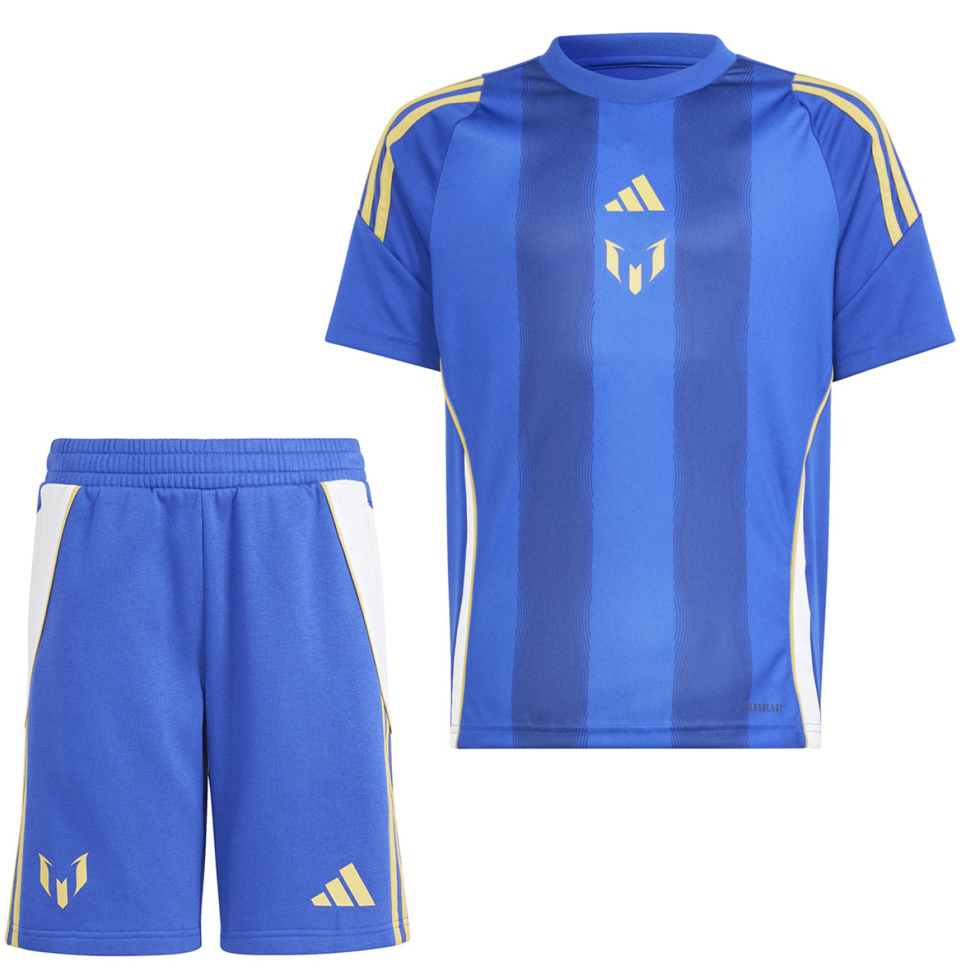 adidas Messi Trainingsset Kids Blauw Wit Goud