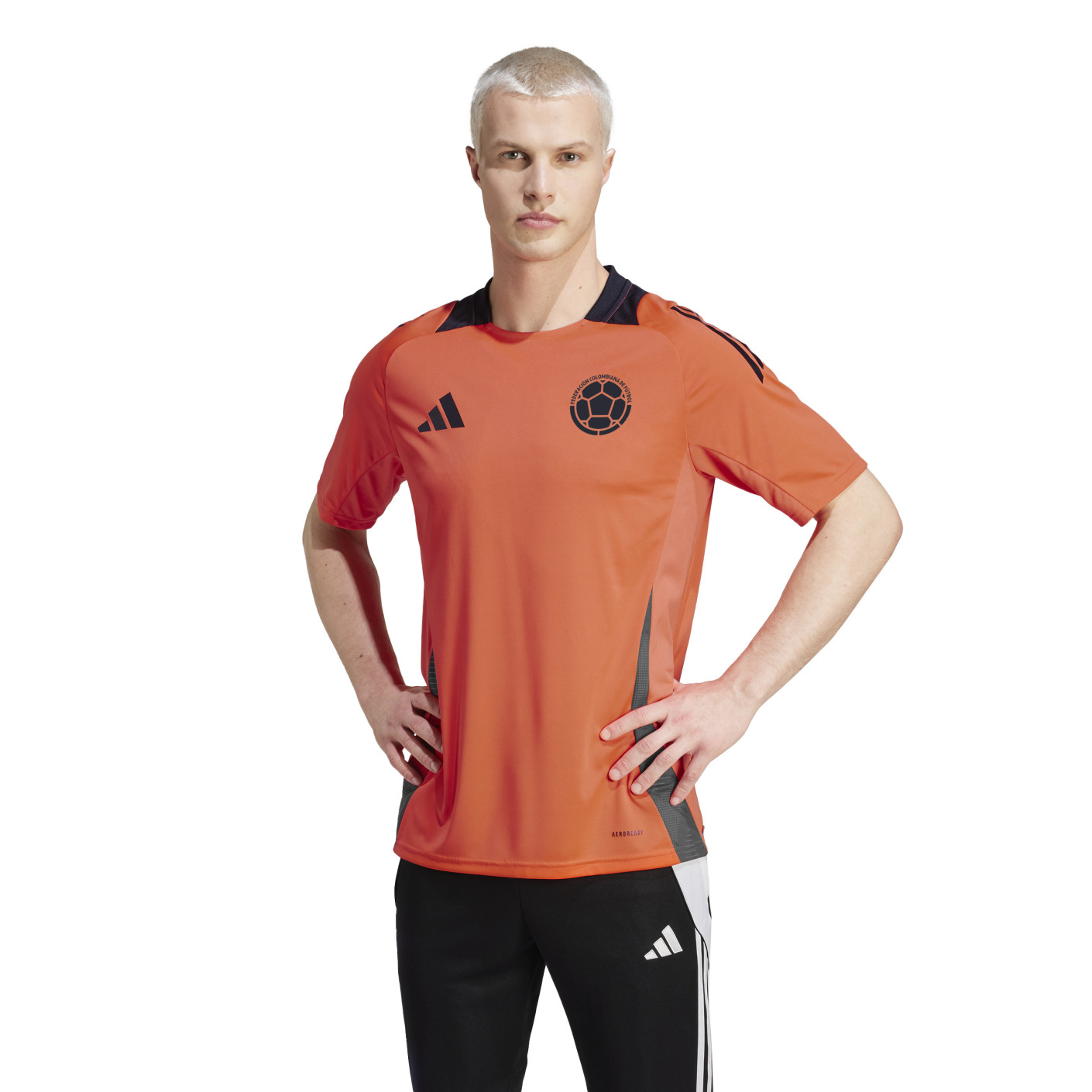 adidas Colombia Trainingsshirt 2024-2026 Oranje Zwart