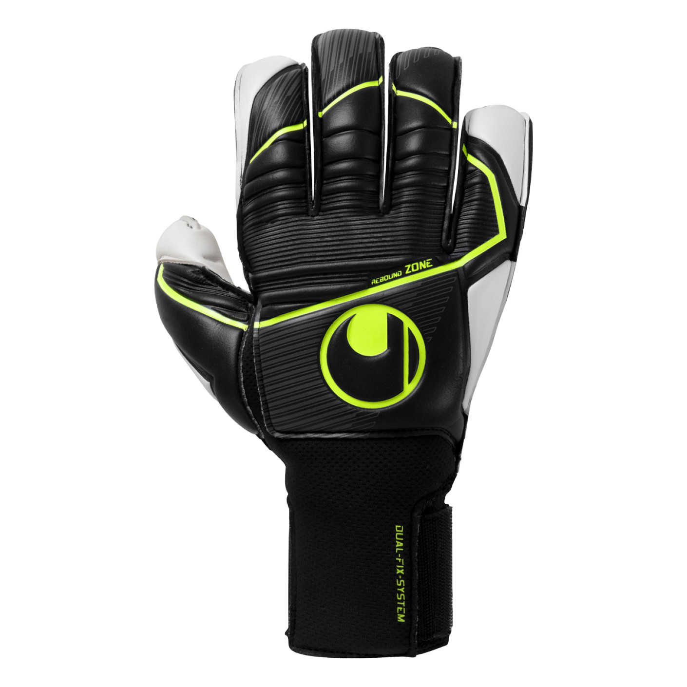 Uhlsport Absolutgrip Flex Frame Carbon Keepershandschoenen Zwart Felgeel Wit