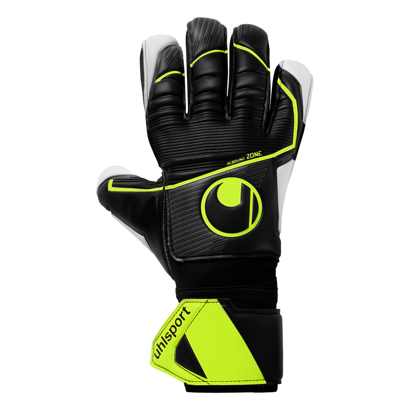 Uhlsport Supersoft HN Flex Frame Keepershandschoenen Zwart Felgeel