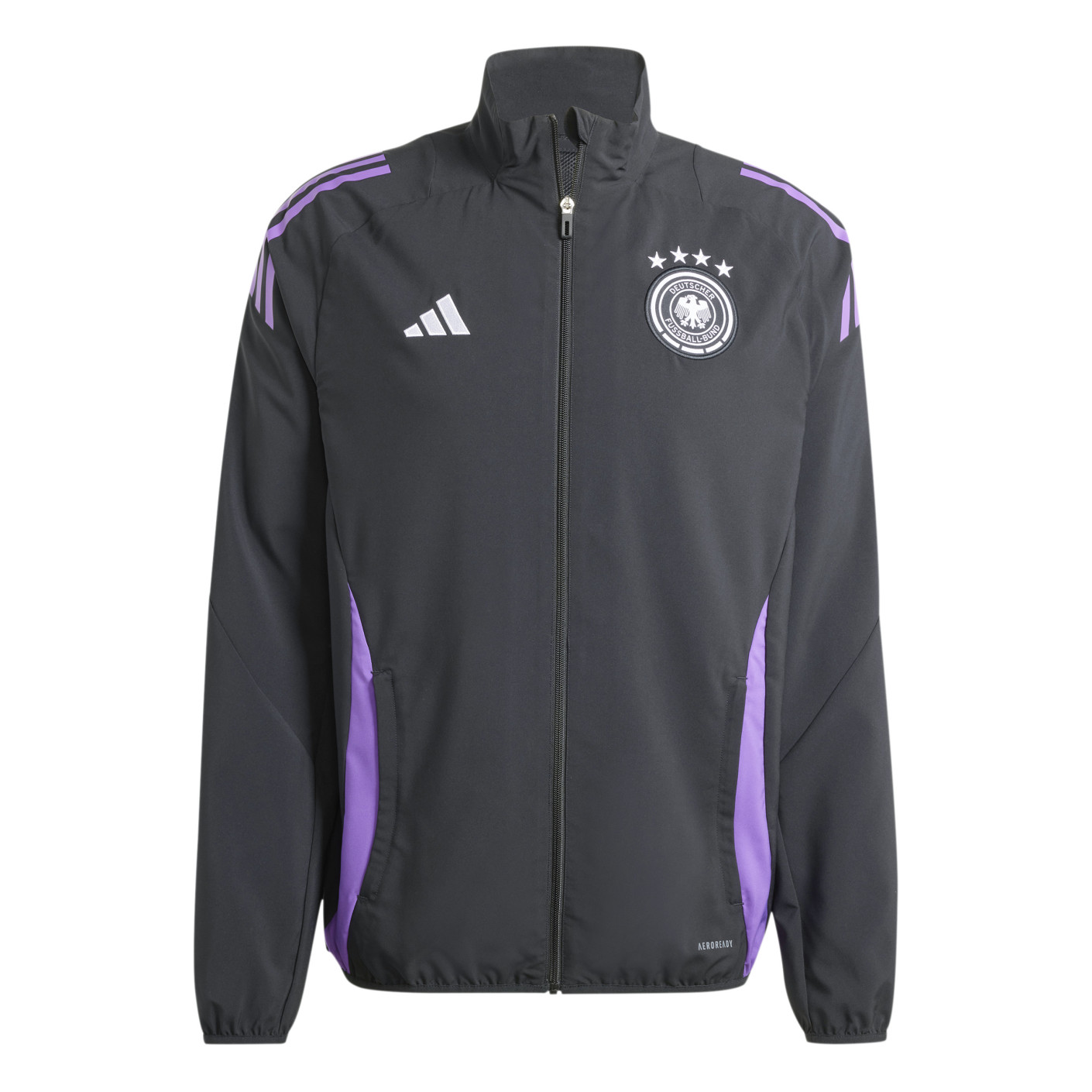adidas Germany Presentation Training Jacket 2024-2026 Black Purple adidas Germany Presentation Training Jacket 2024-2026 Black Purple