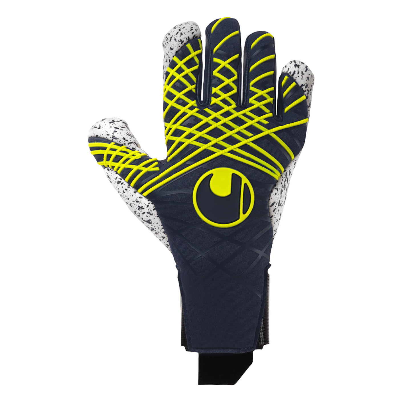 Uhlsport Prediction Supergrip+ HN Goalkeeper Gloves Dark Blue White Yellow