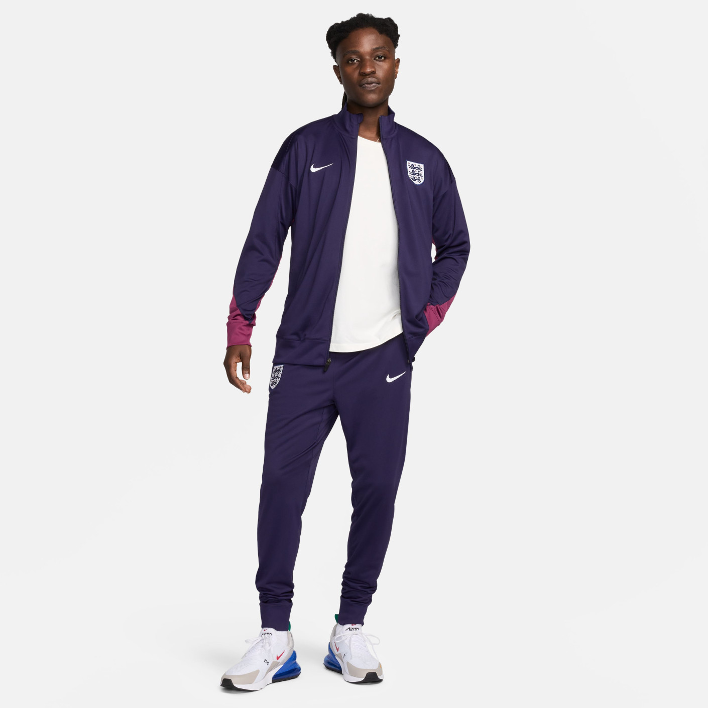 Nike England ジャージ ネイビー/ブルー Nike England Strike Full-Zip Tracksuit 2024-2026 Dark Blue Purple