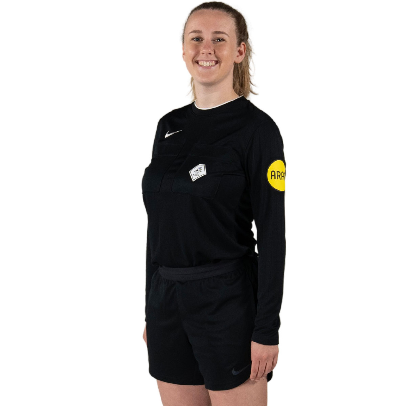 Nike KNVB Referee Shirt 2024-2026 Women's Long Sleeve Black White