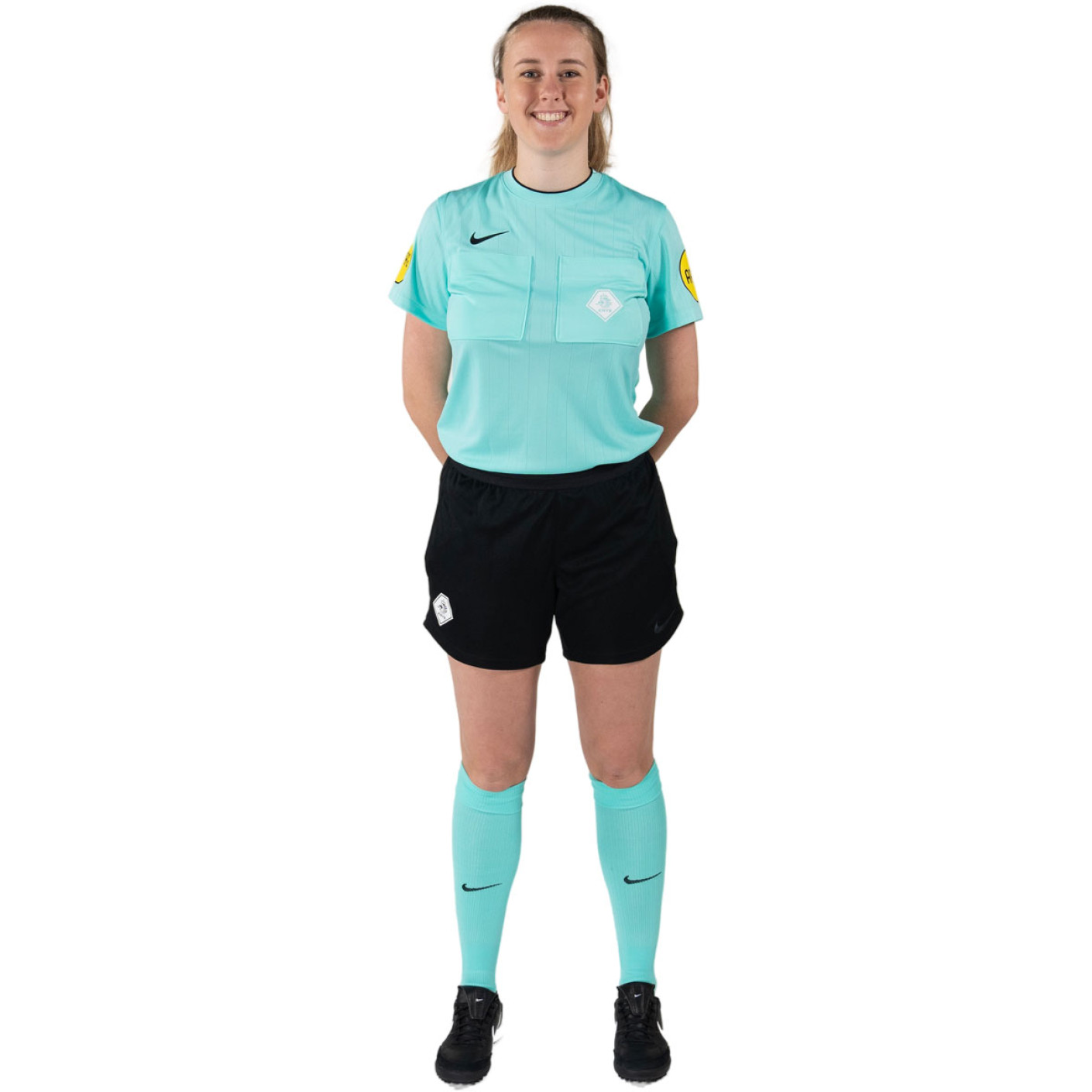 Nike KNVB Referee Kit 2024-2026 Women's Turquoise Black