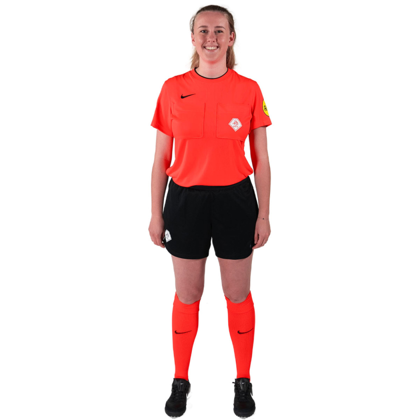 Nike KNVB Scheidsrechterstenue 2024-2026 Dames Felrood Zwart